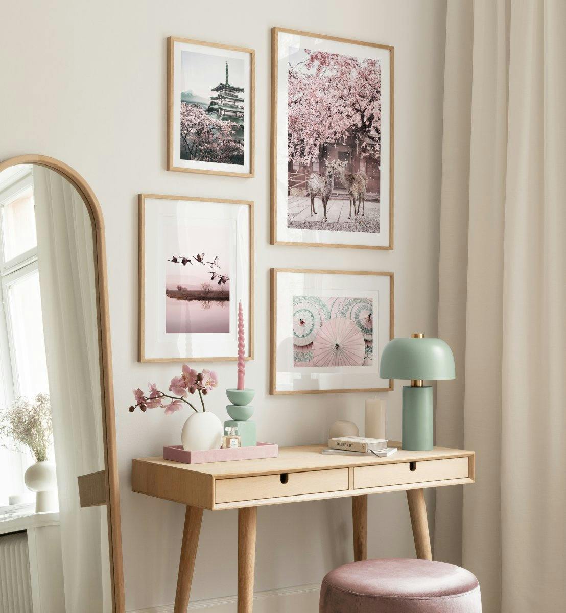 Roze natuurfoto's voor woonkamer of kantoor (ONE SIZE) - Poster Store