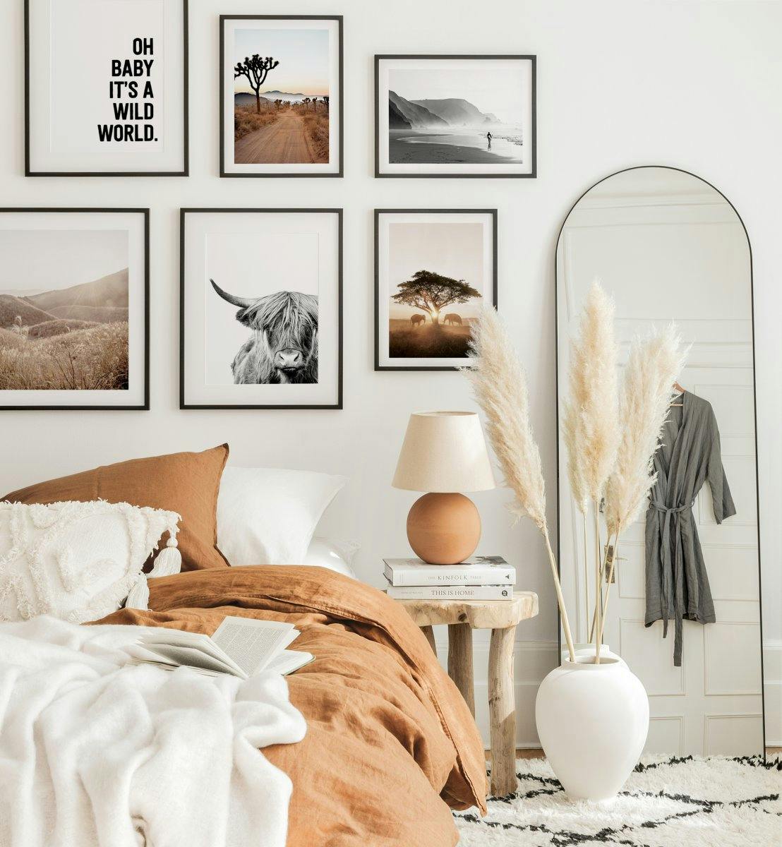 Reizen avontuur galerijmuur landschap posters beige slaapkamerideeën (ONE SIZE) - Poster Store