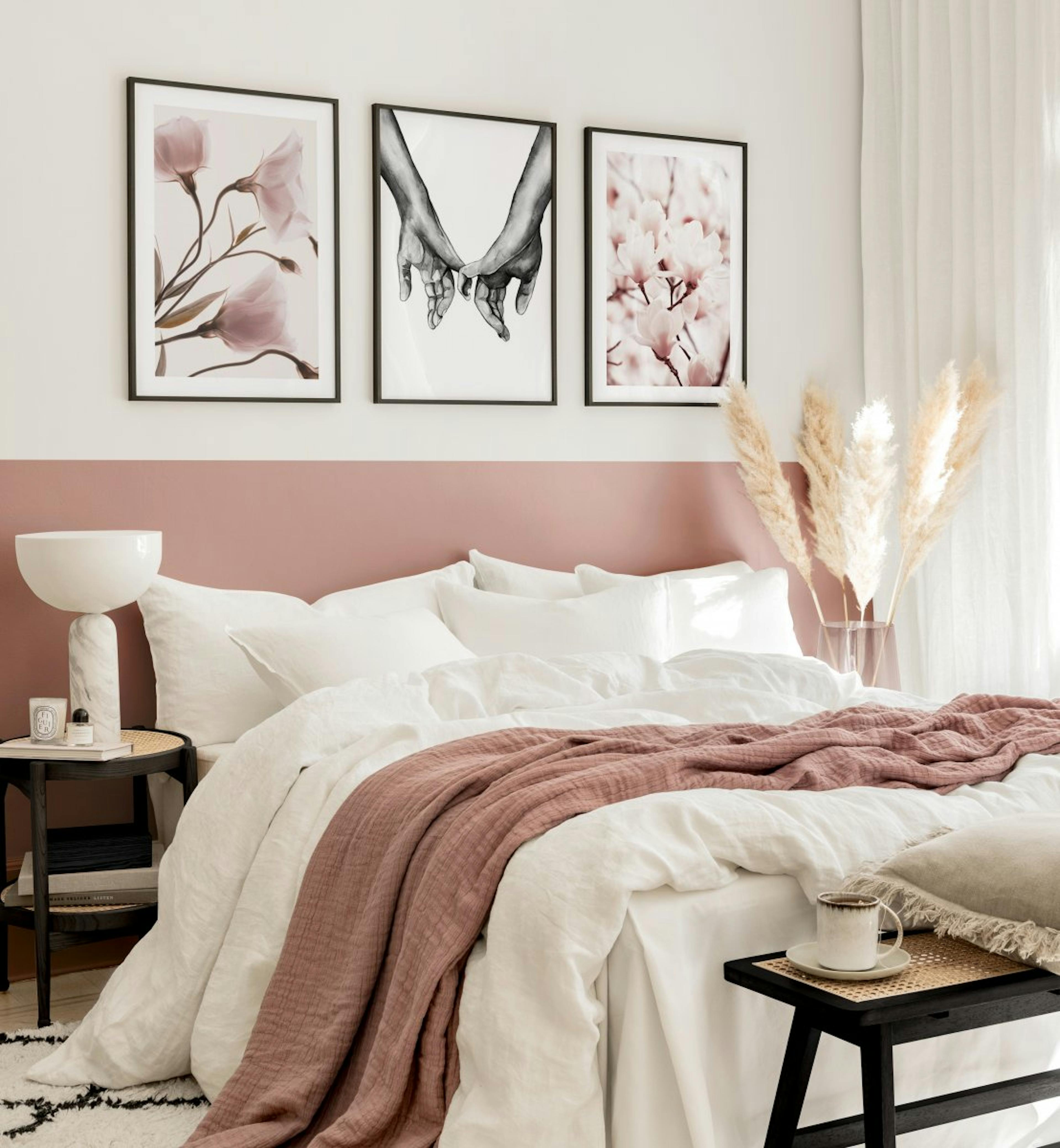Floral romance gallery wall flower posters love prints bedroom wall art