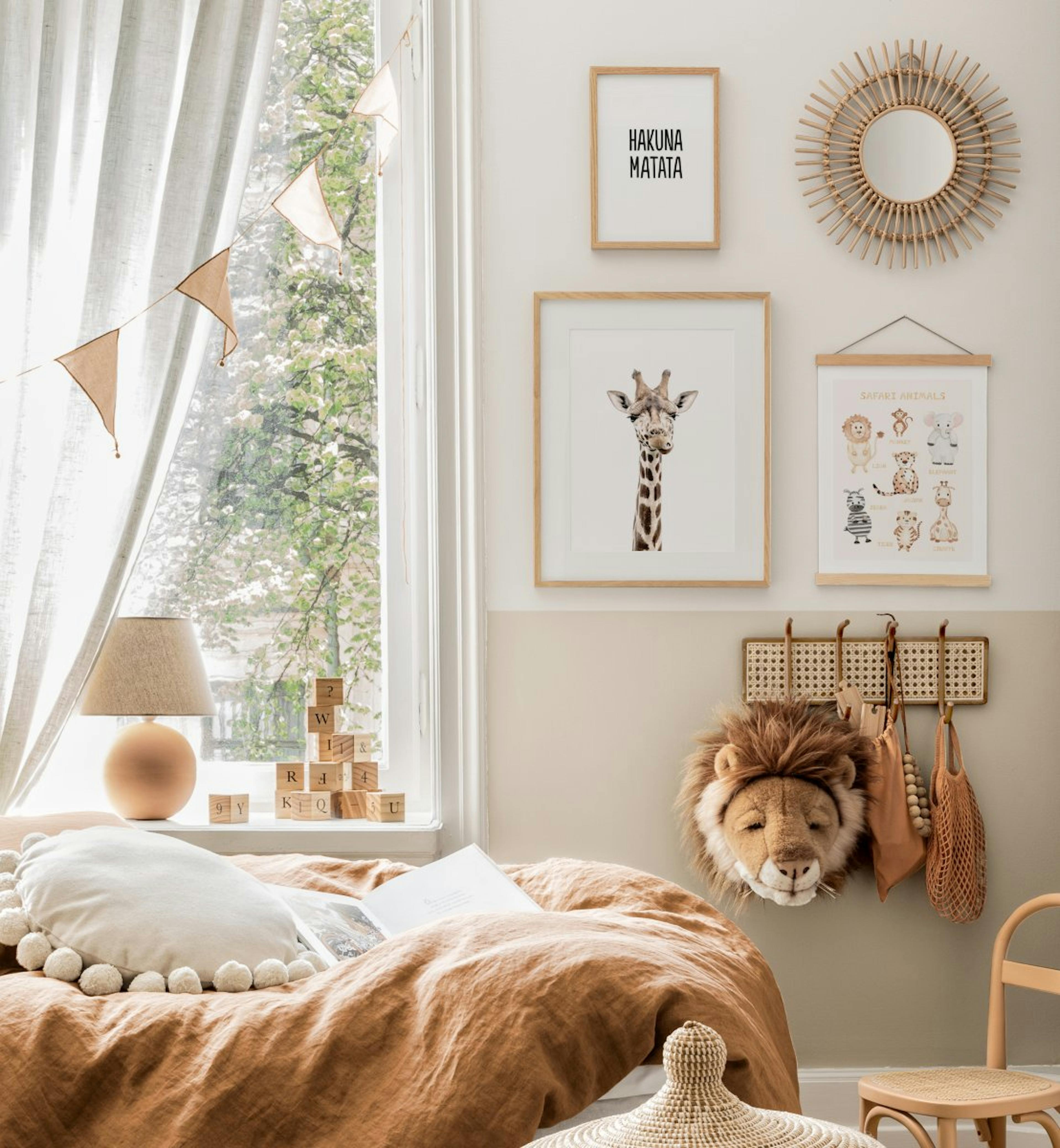 Décoration murale girafe drôle posters girafe affiches pour enfants