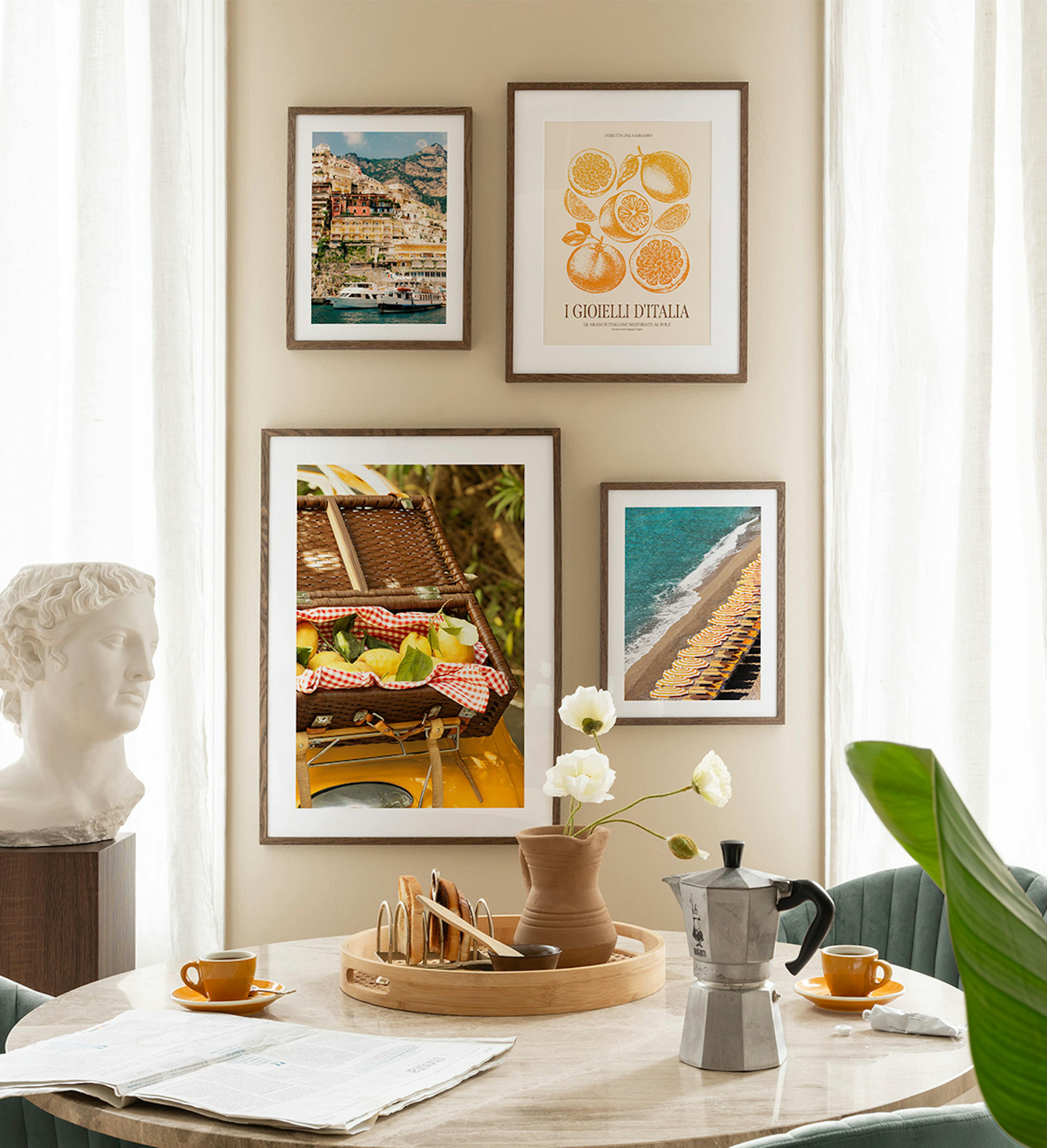 Refreshing summer gallery wall
