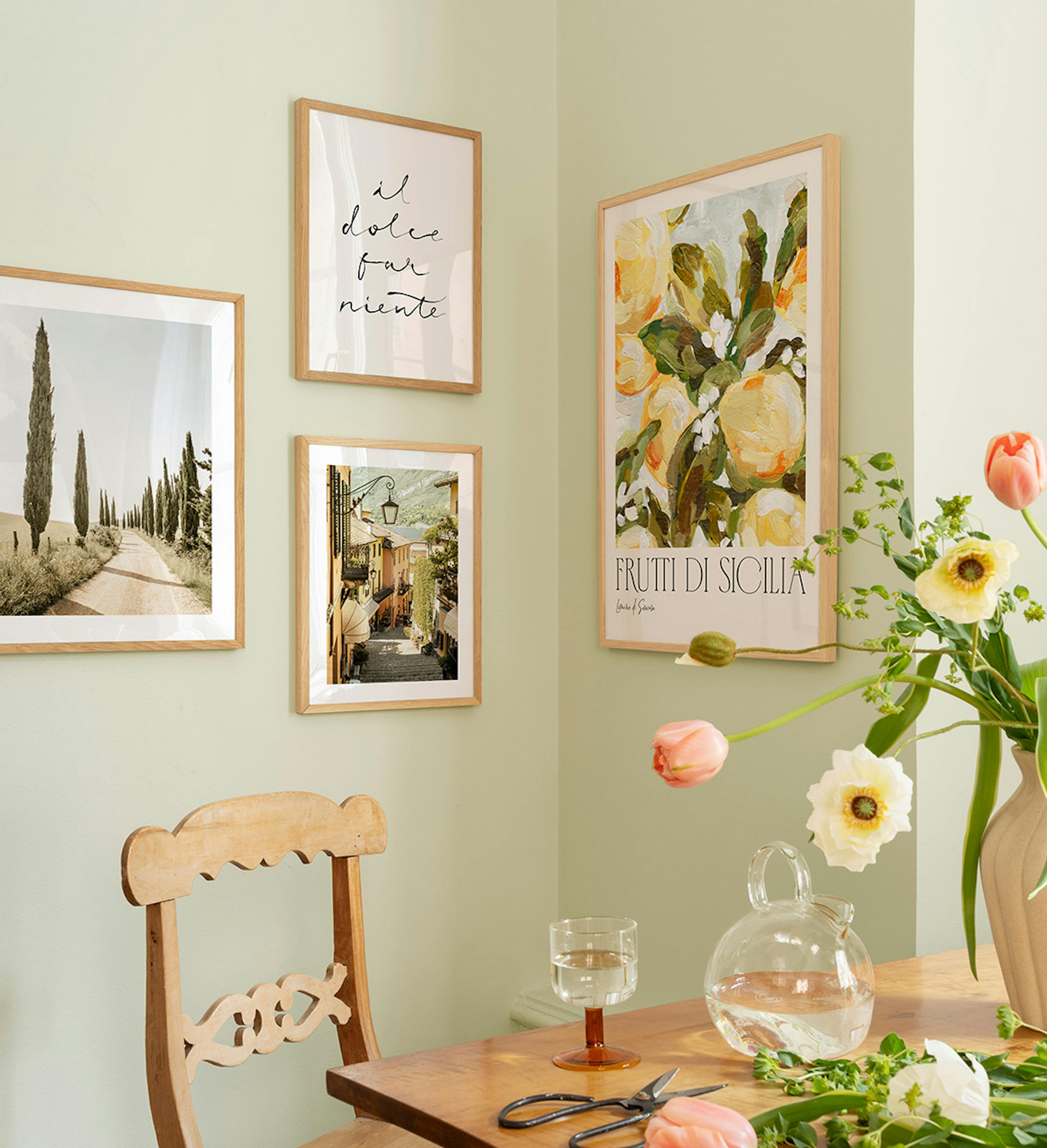 Sunny Summer Artworks gallery wall