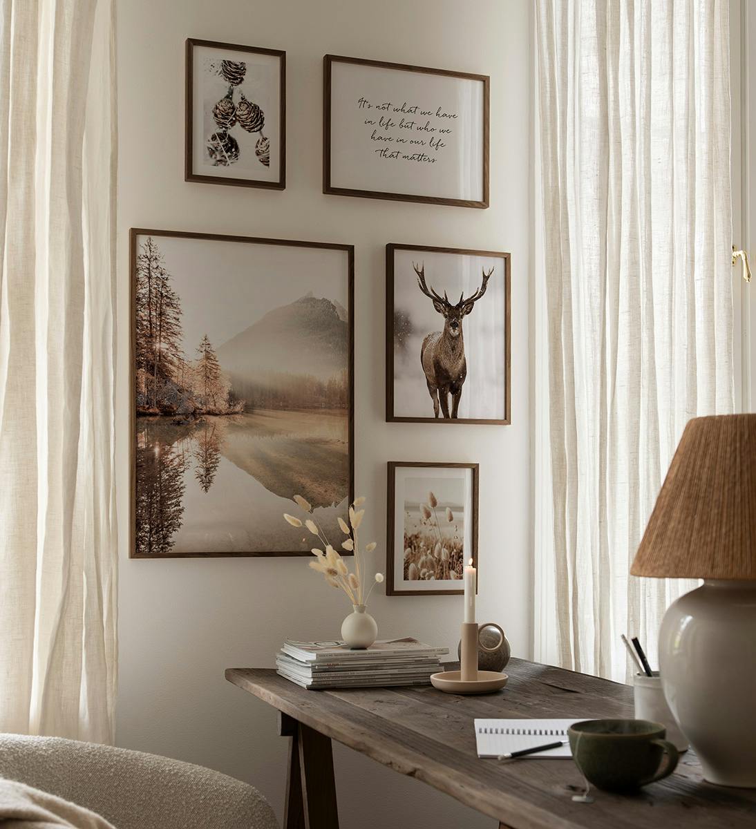Natuur in de herfst, fotowand (ONE SIZE) - Poster Store
