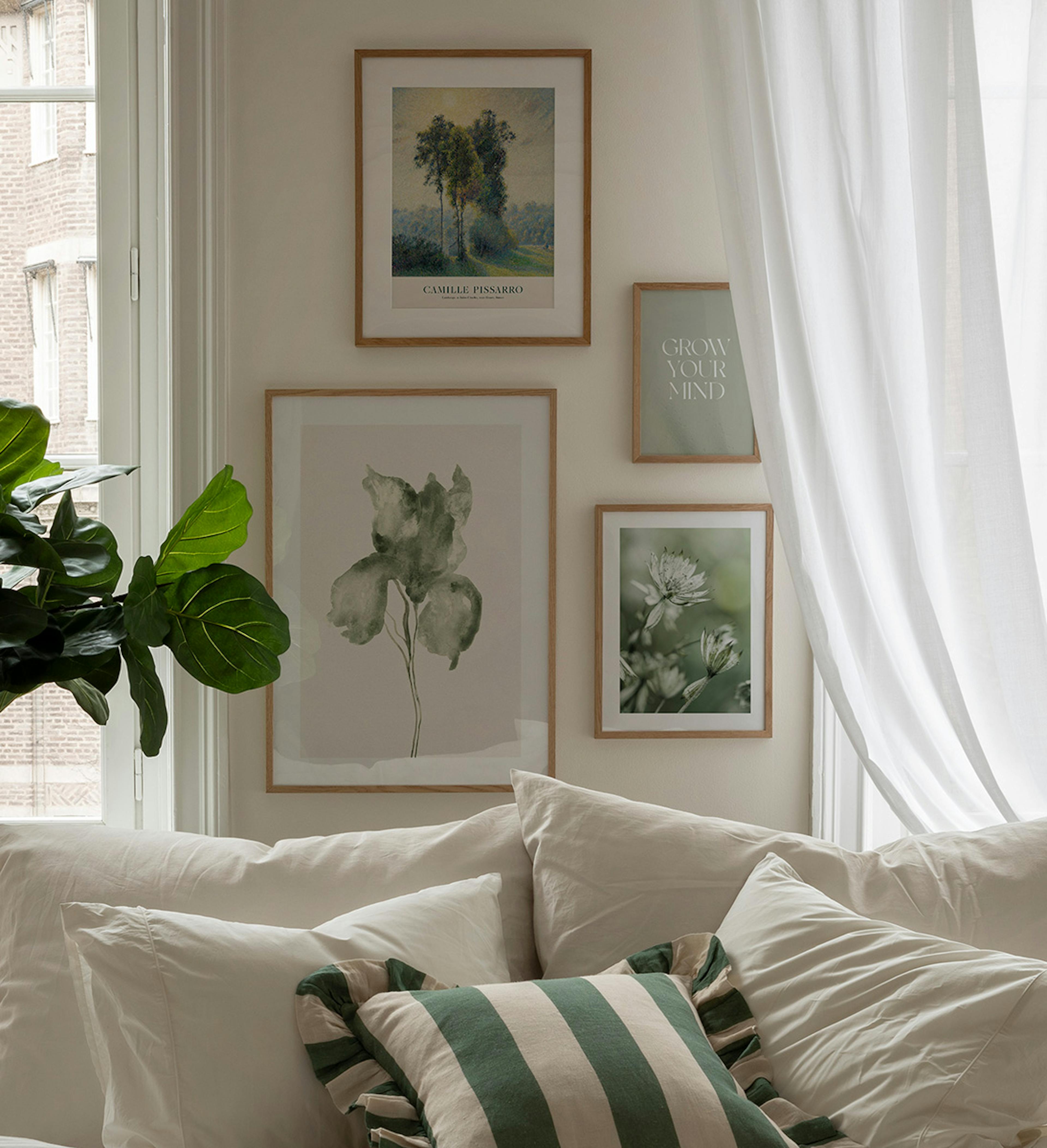 Natural greens Gallery Wall