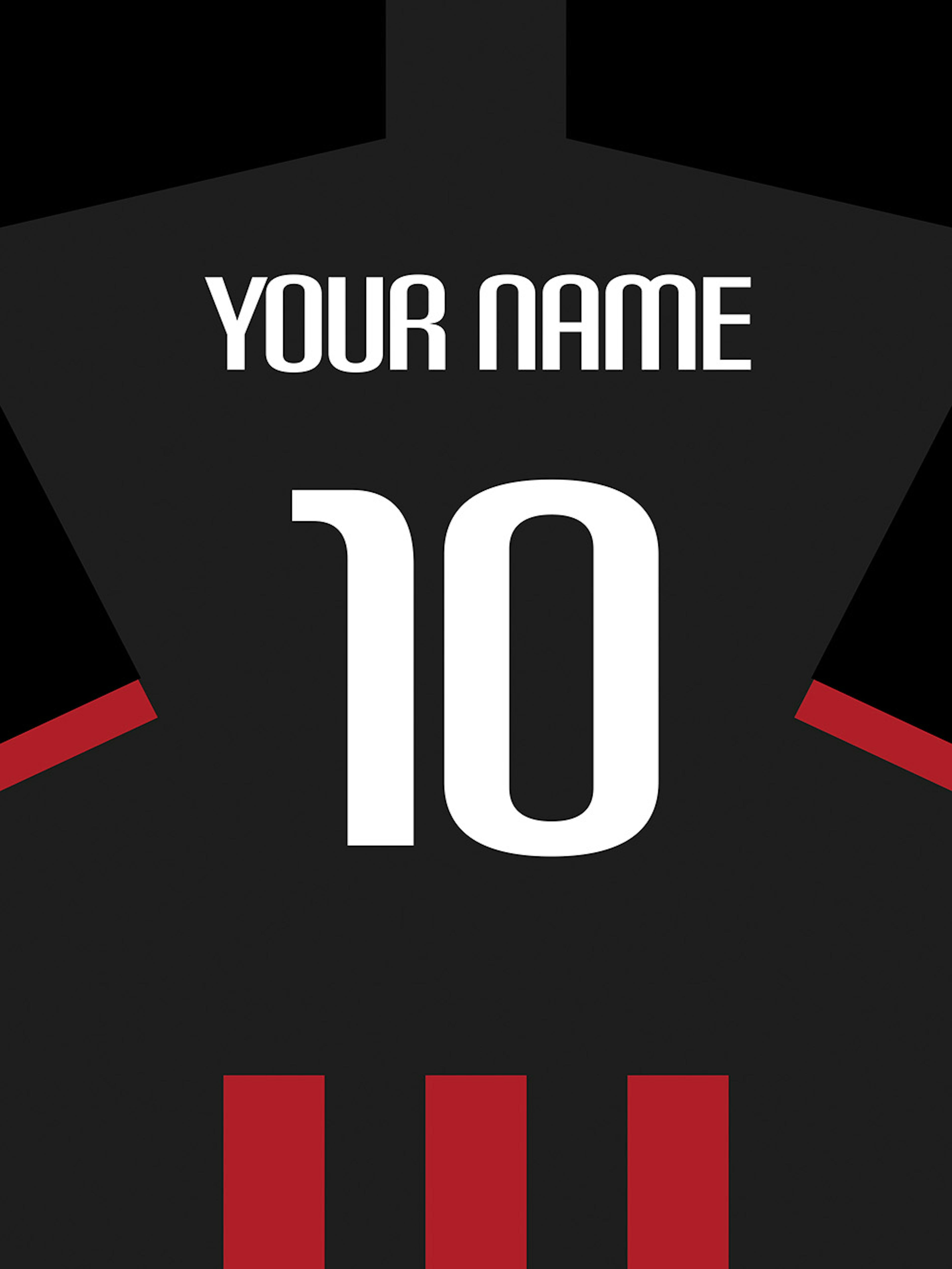 Fußballtrikot No4 Personalisiertes Poster thumbnail