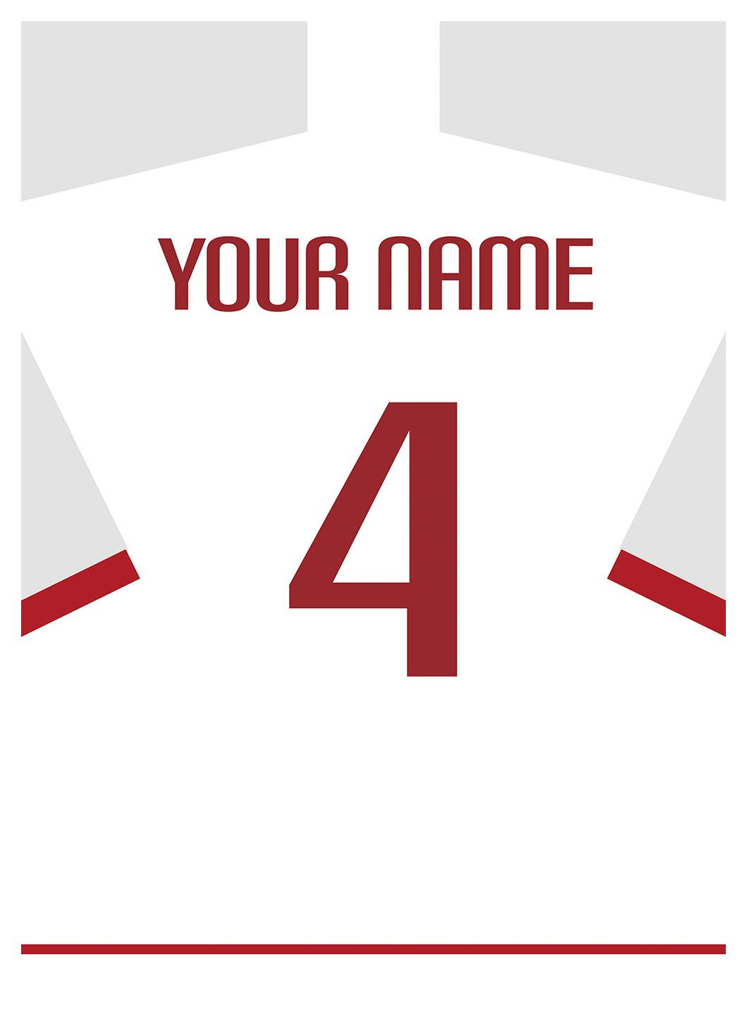 Poster Maillot de Football N°9 (30x40 cm) - Poster Store