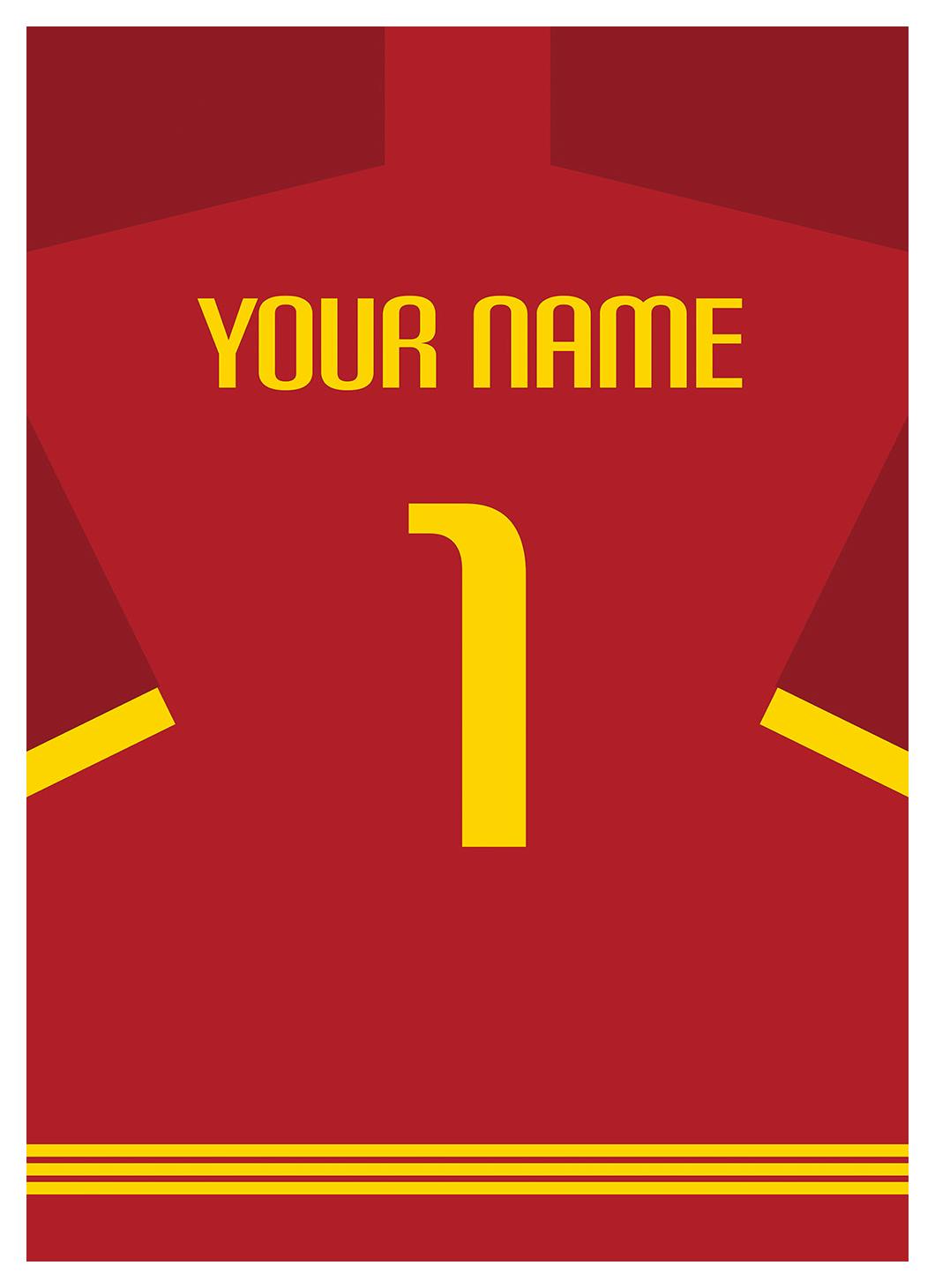 Fotballdrakt Nr10 Plakat (30x40 cm) - Poster Store
