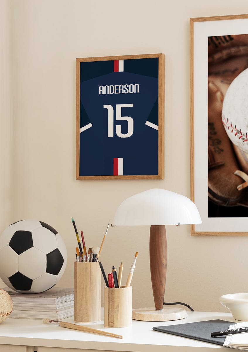 Maillot de Football N°2 Poster Personnalisé