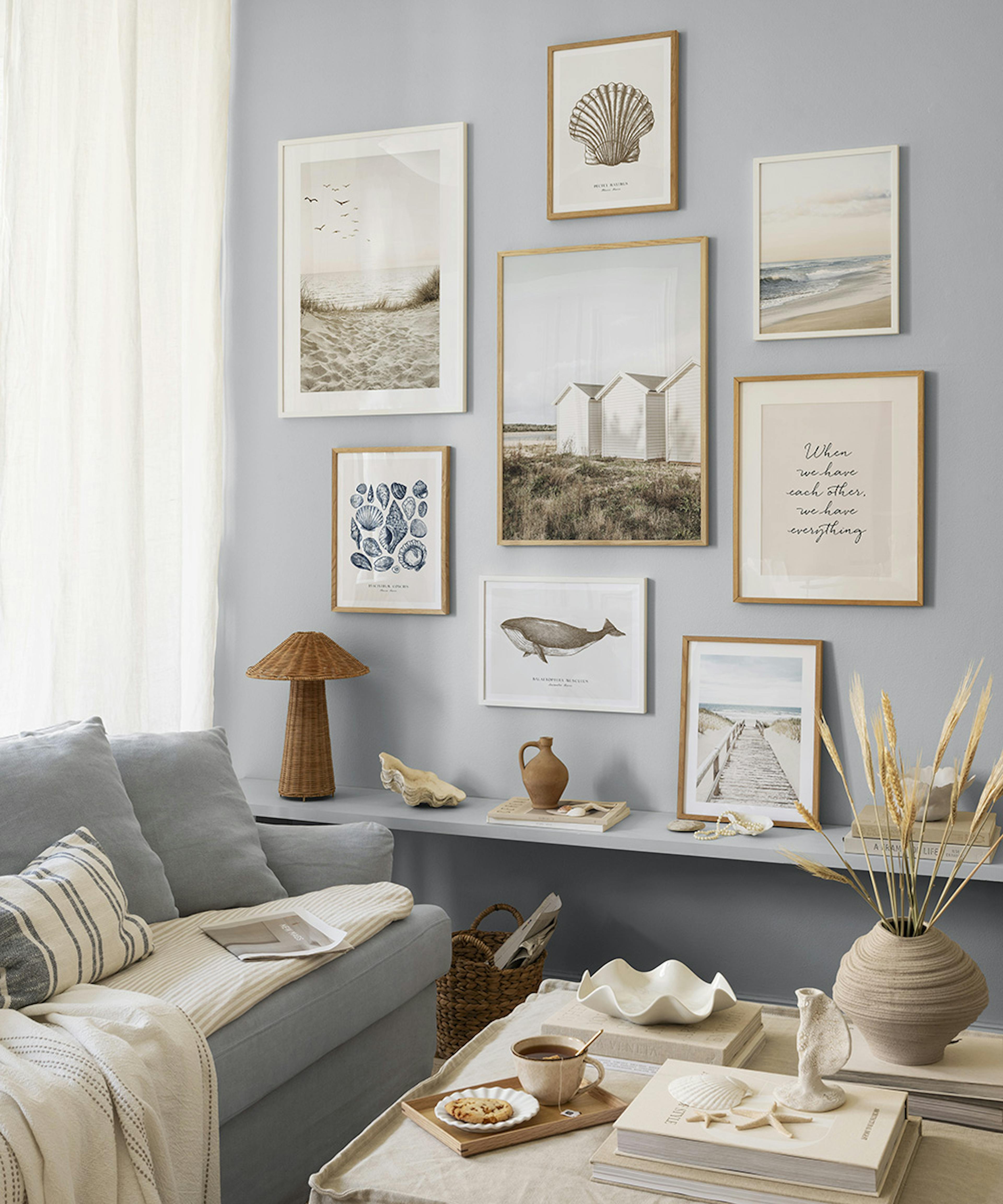 Costal vibes gallery wall