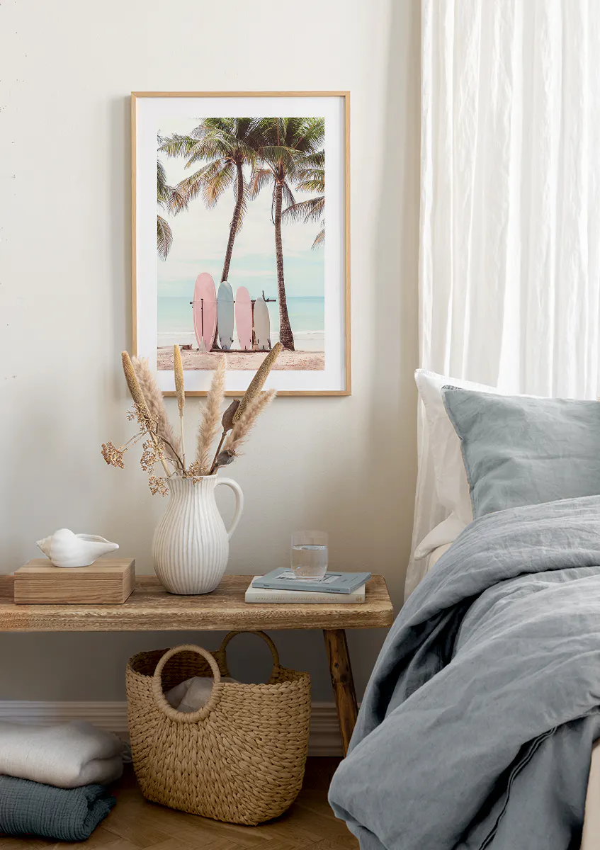 3 Panneaux Planche De Surf En Bois - Décoration Murale Tropicale Plage Été Pour Maison, Bar, Piscine