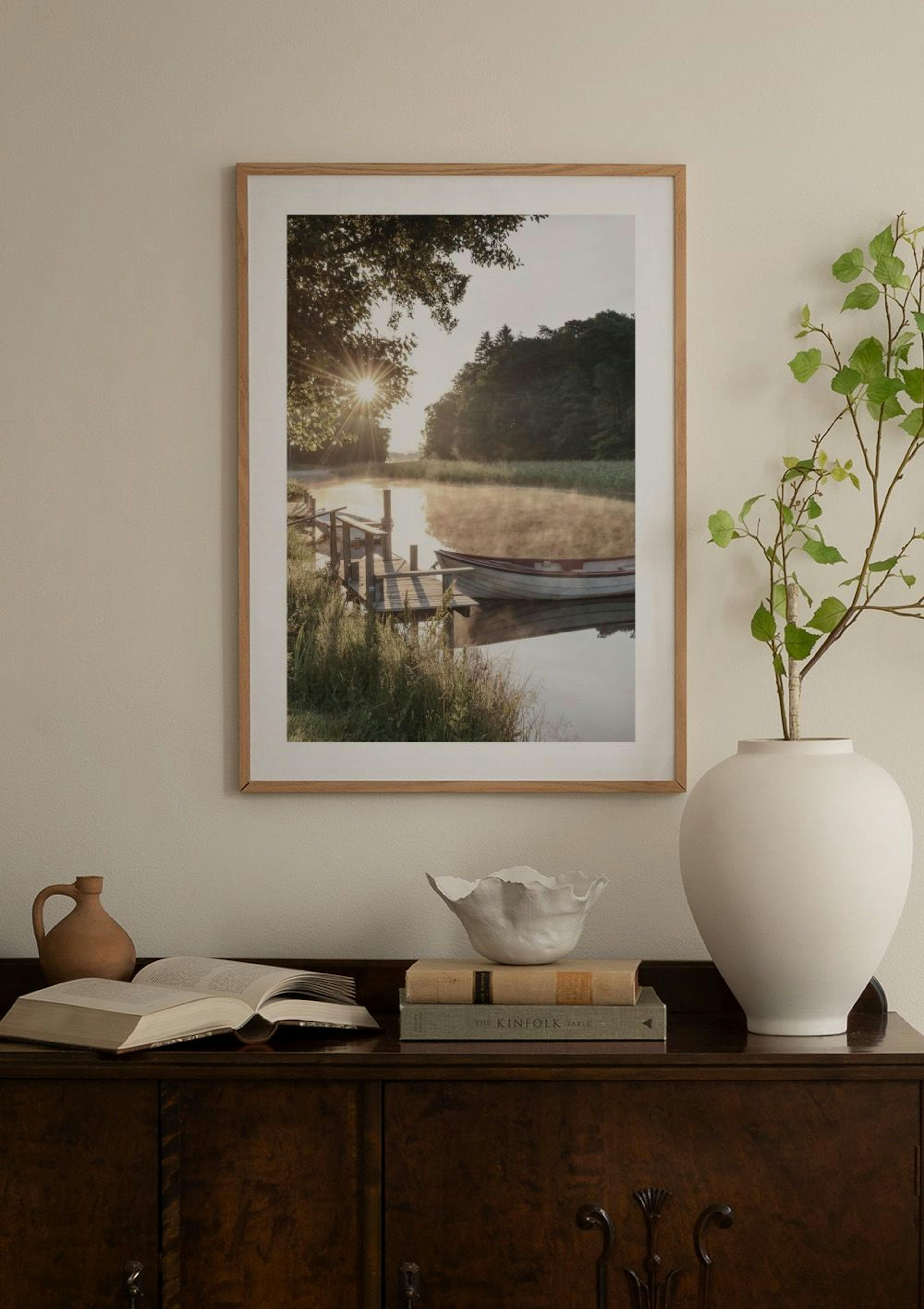 Sonnenaufgang am Steg Poster thumbnail