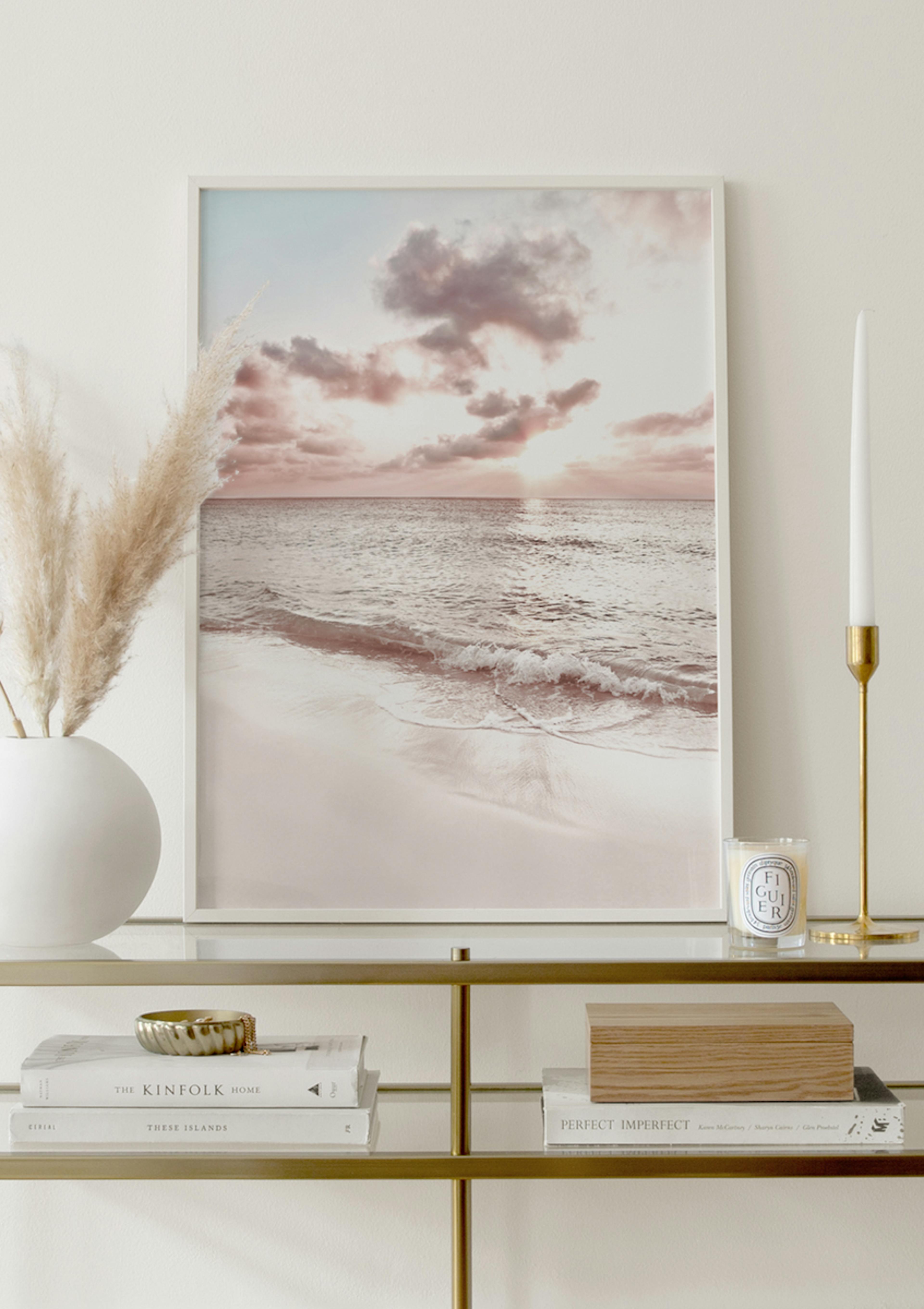 Coucher de Soleil Couleur Pêche Poster thumbnail