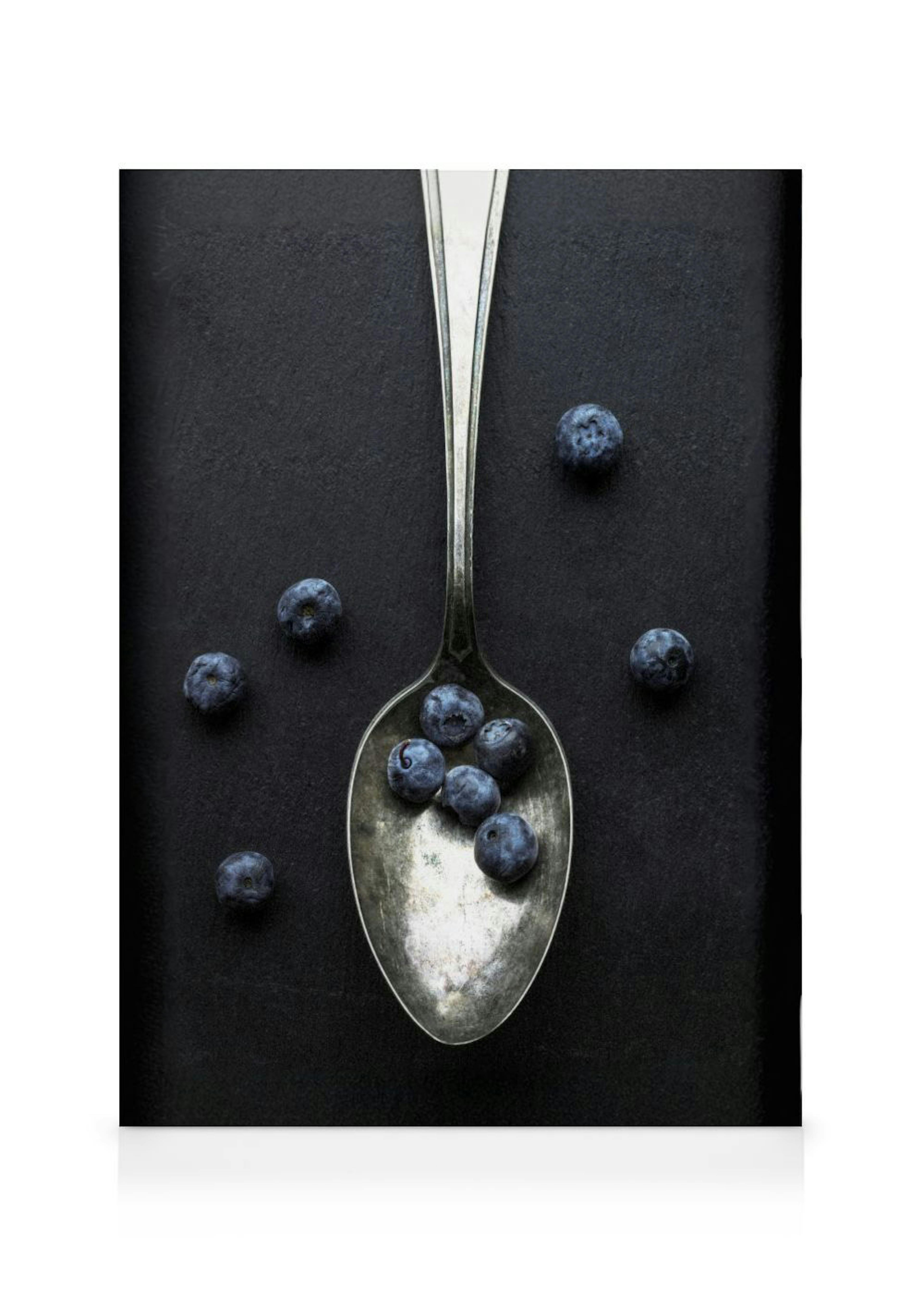 Blueberries on Spoon Canvas Print 0