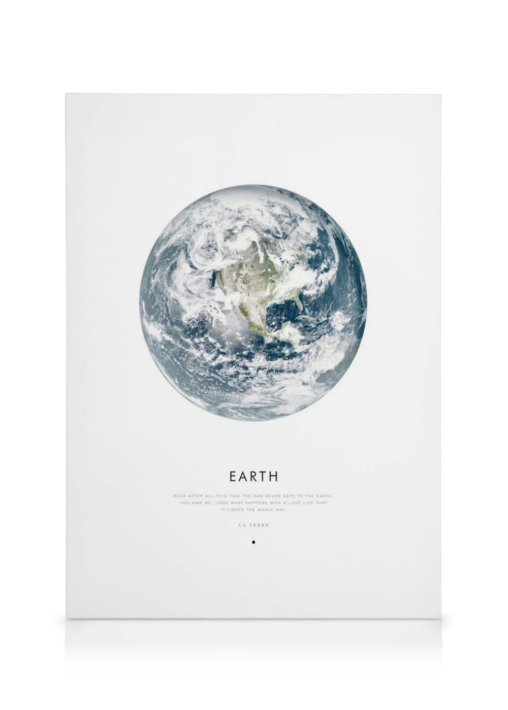 Erde Leinwandbild (70x100 cm - Holzrahmen schwarz) - Poster Store