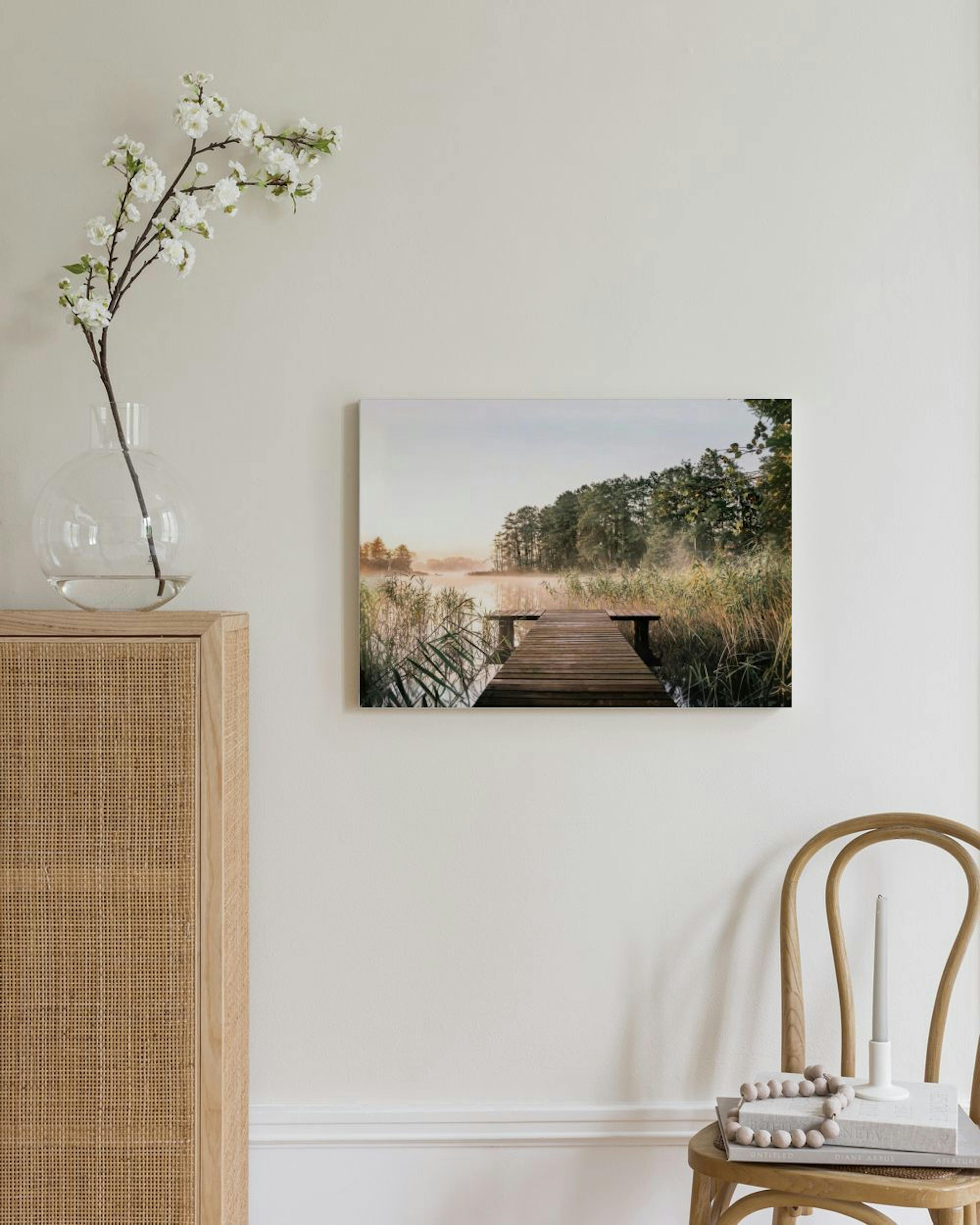 Steg auf dem See Leinwandbild thumbnail