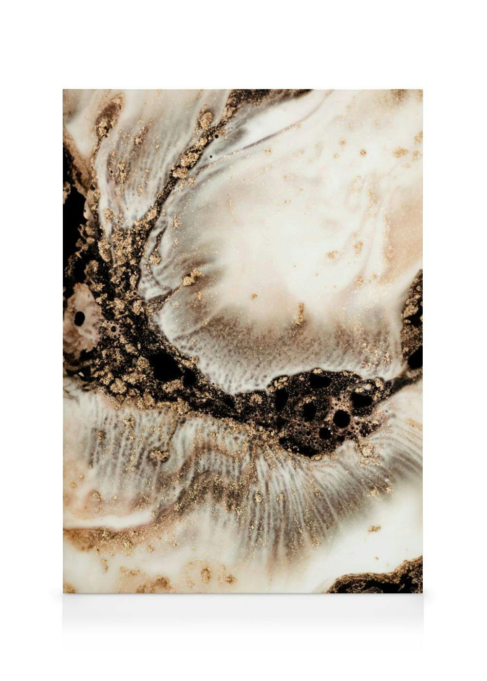 Gouden Ader Canvas (70x100 cm - Fotolijst Zwart) - Poster Store