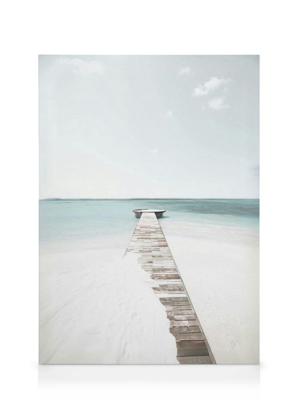 Jetty by Ocean Canvas (30x40 cm - Fotolijst Zwart) - Poster Store
