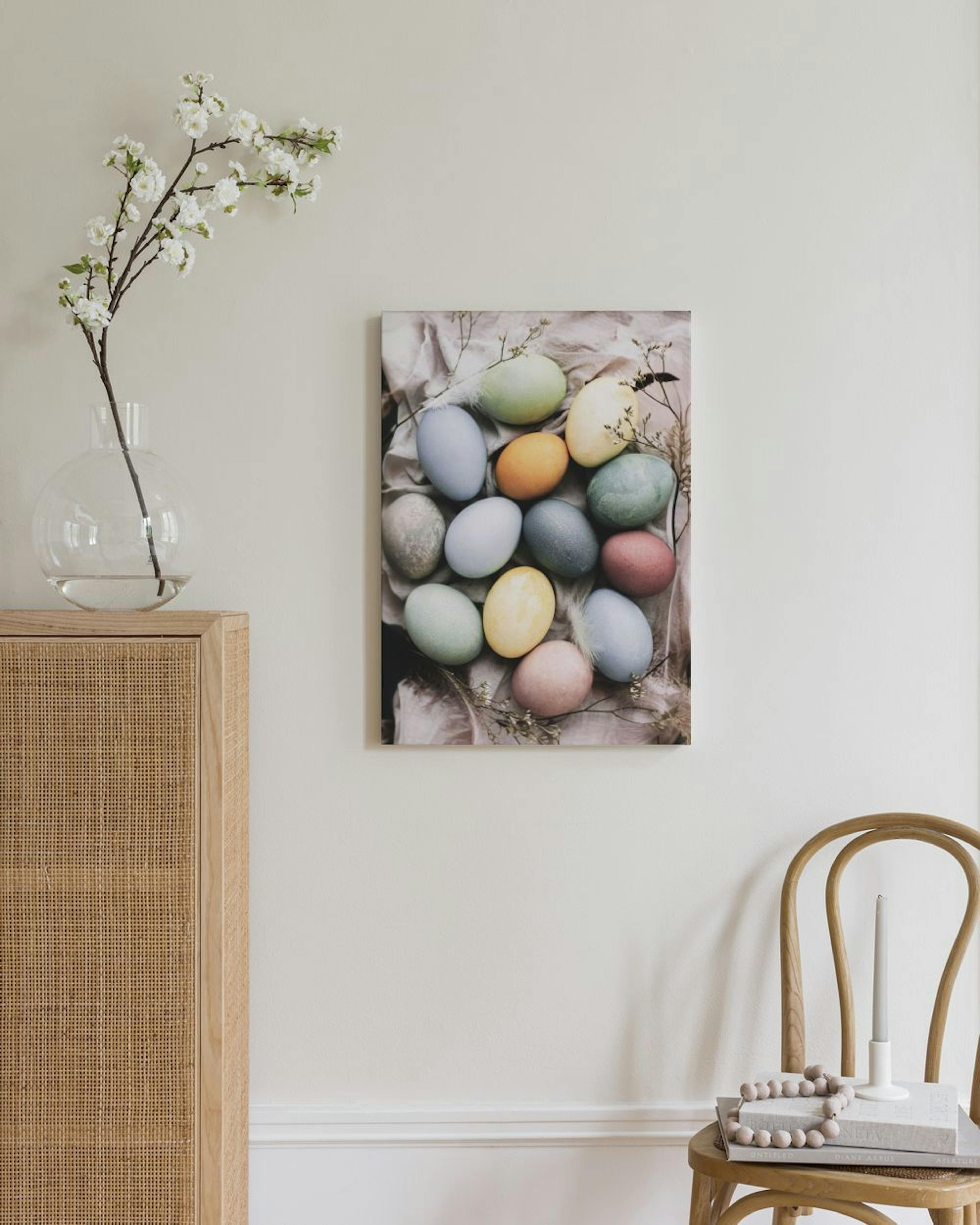 Pastel Kleurige Eieren Canvas thumbnail