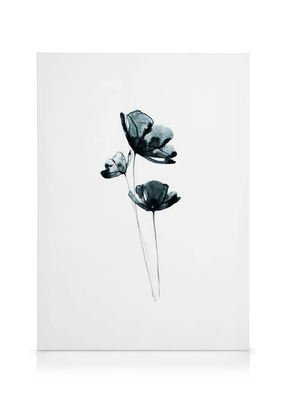 Dunkle Blumen Leinwandbild (30x40 cm) - Poster Store