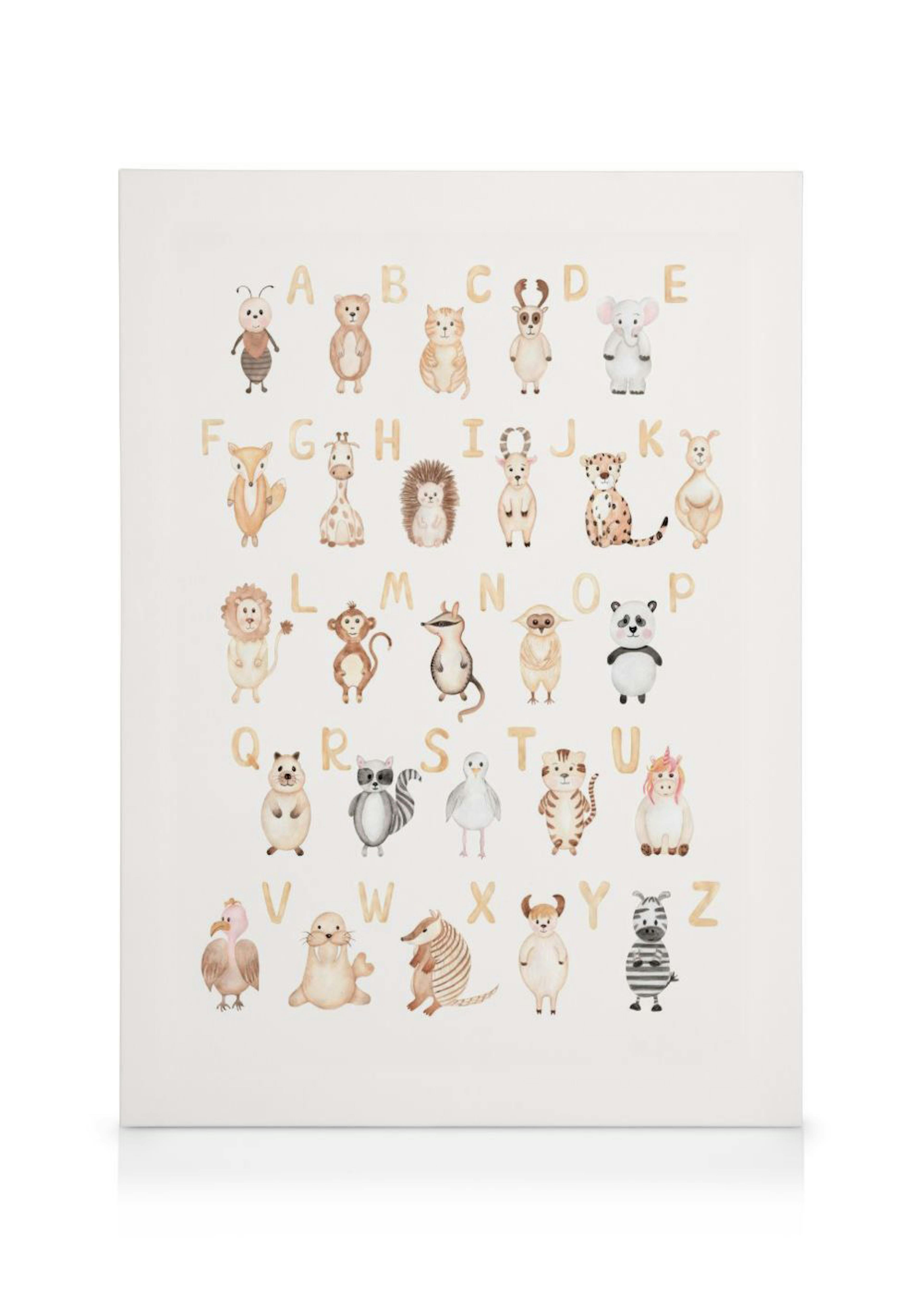 Animal Letters Stampa su Tela 0