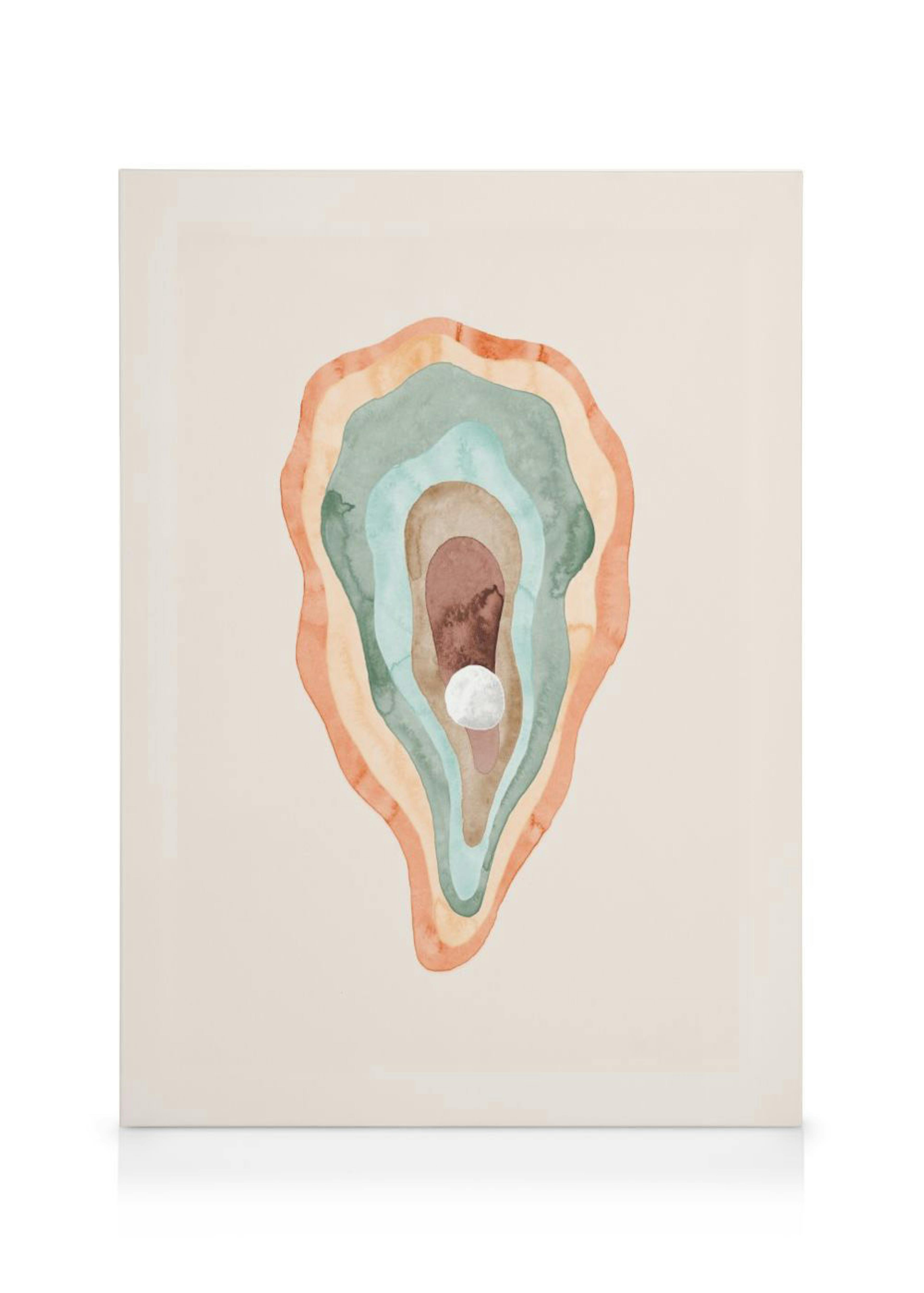 Watercolour Oyster Stampa su Tela 0