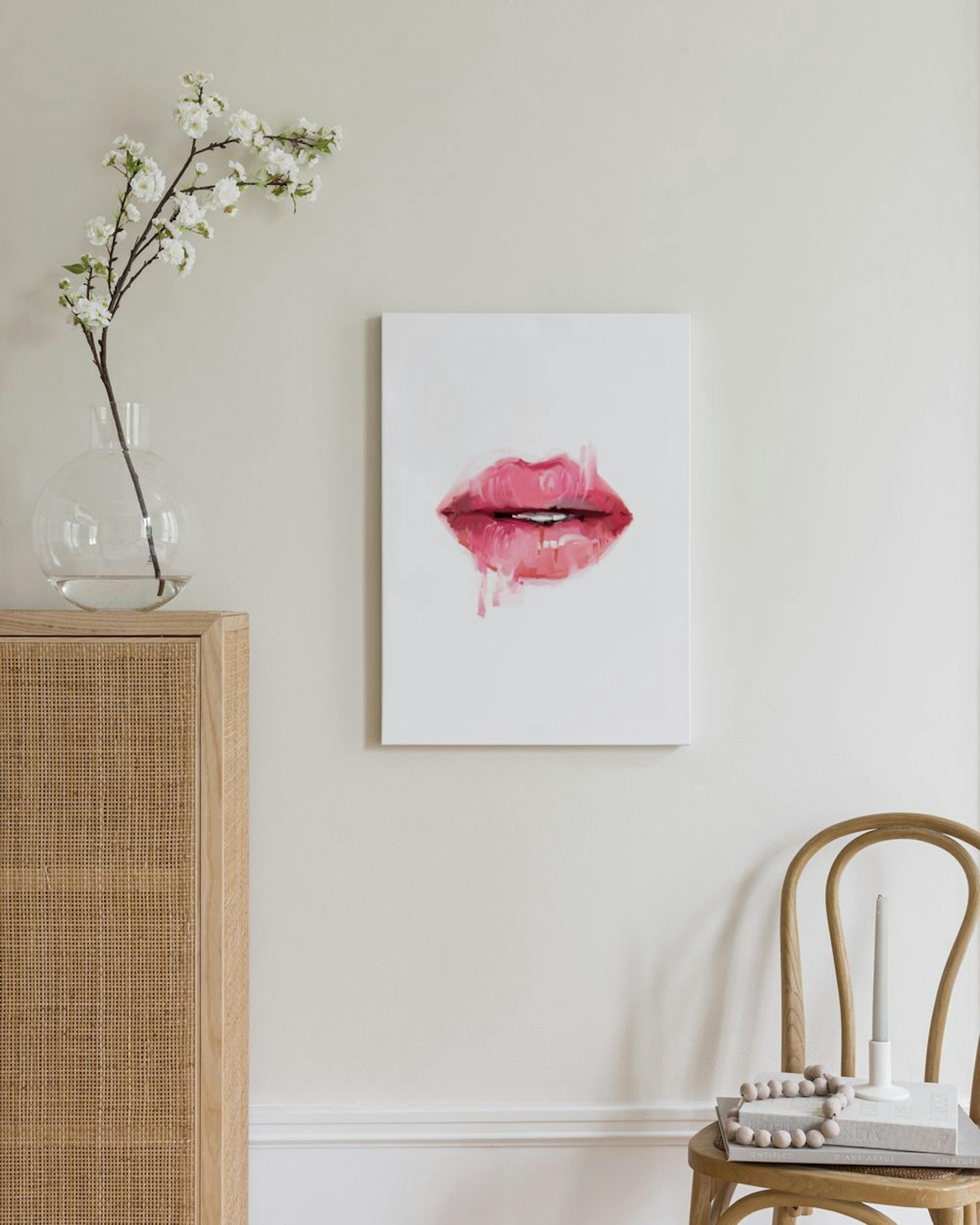 Pink Lips Canvas Print thumbnail