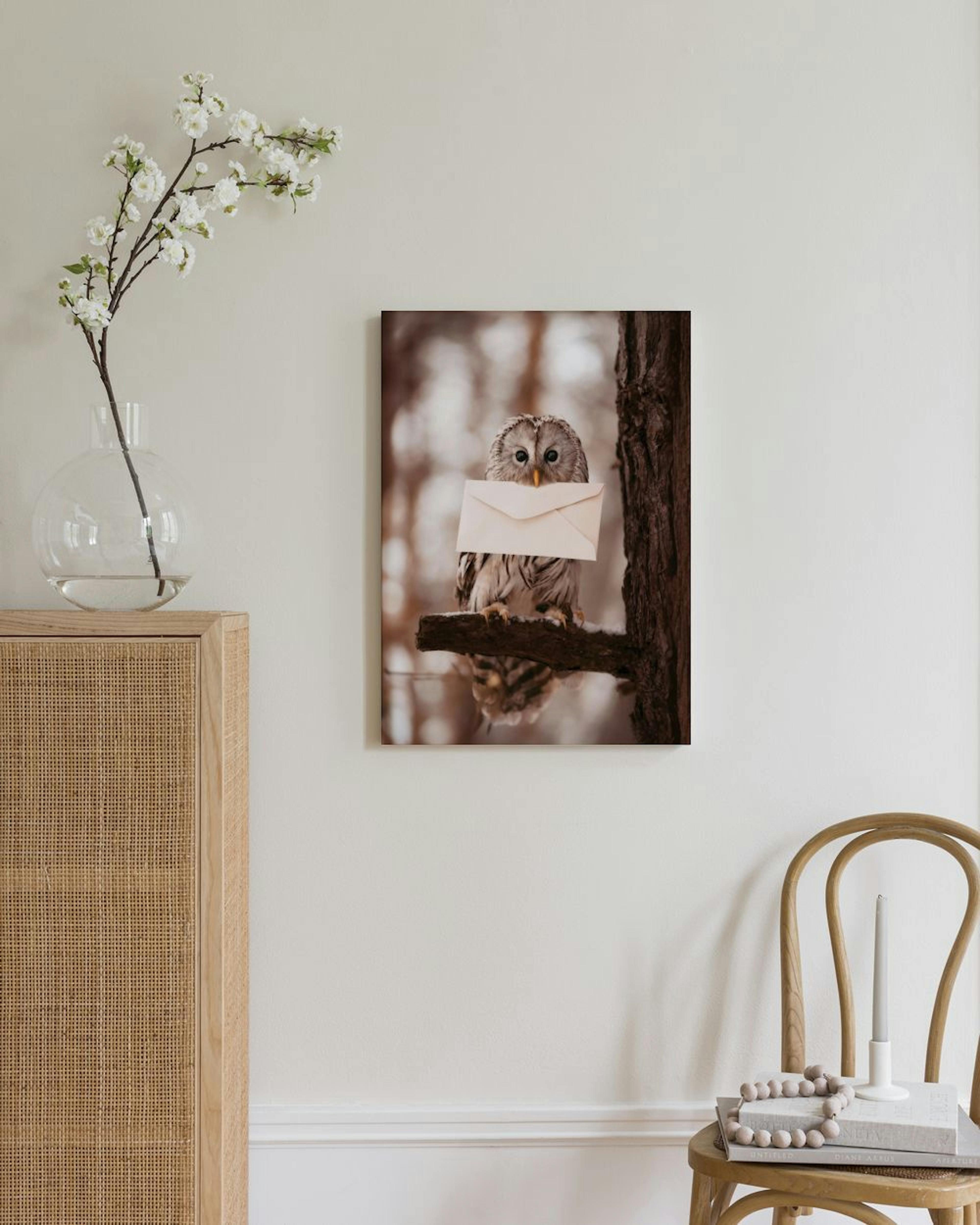 Letter Owl Canvas Print thumbnail