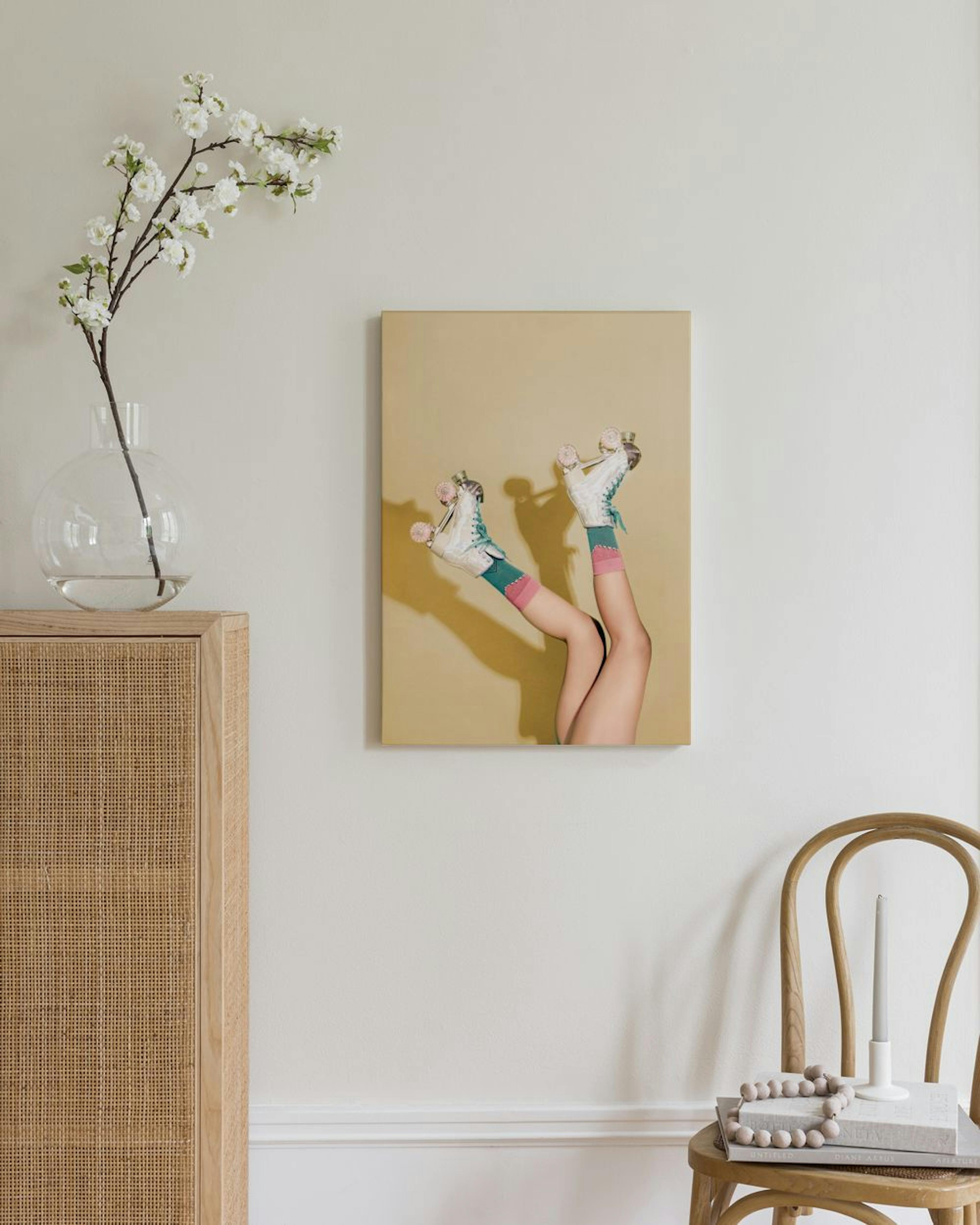 Retro Roller Skates Canvas print thumbnail