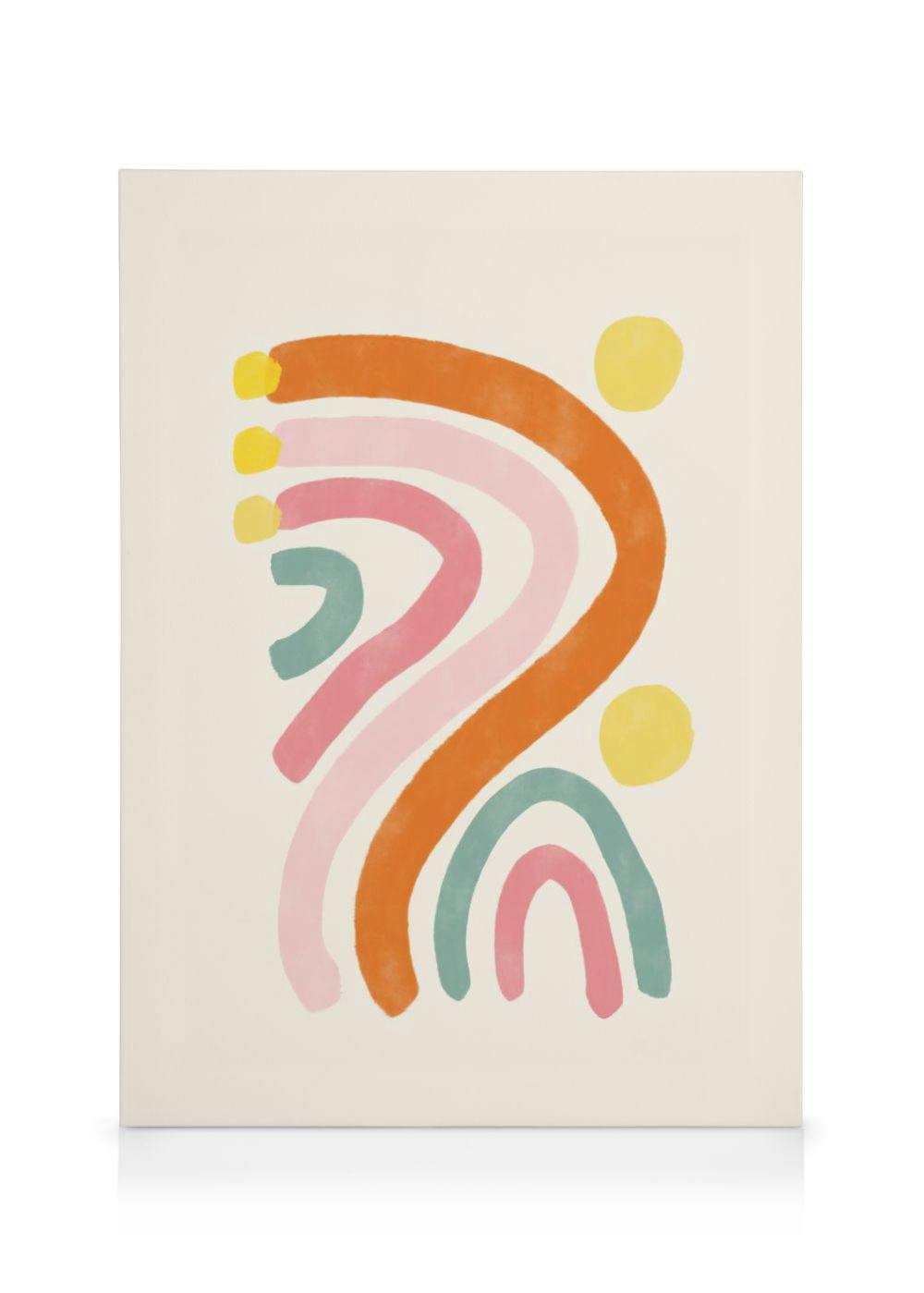 Kleurenspat Abstract Canvas (30x40 cm - Fotolijst Zwart) - Poster Store
