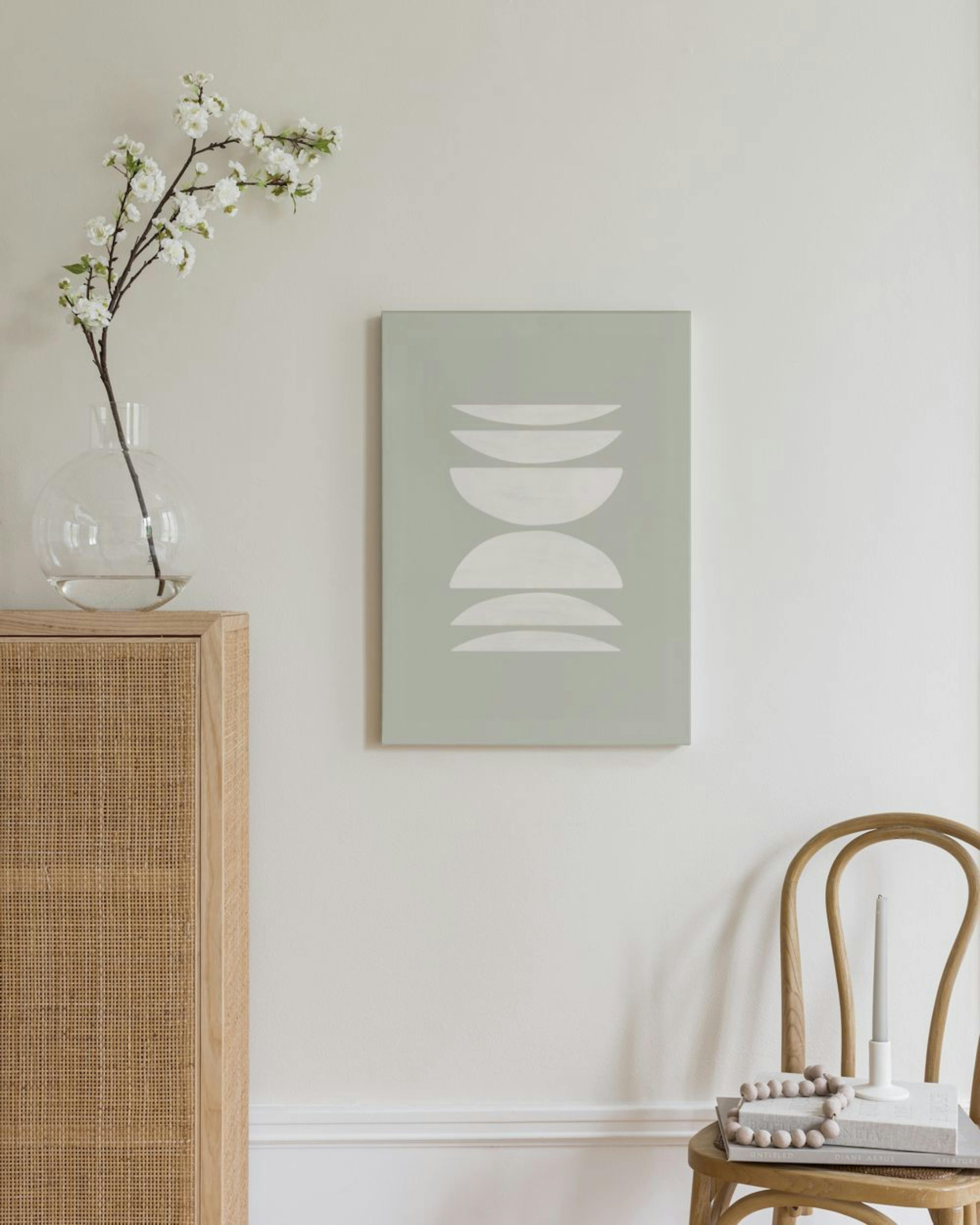 Graphic Pattern Green Canvas Print thumbnail