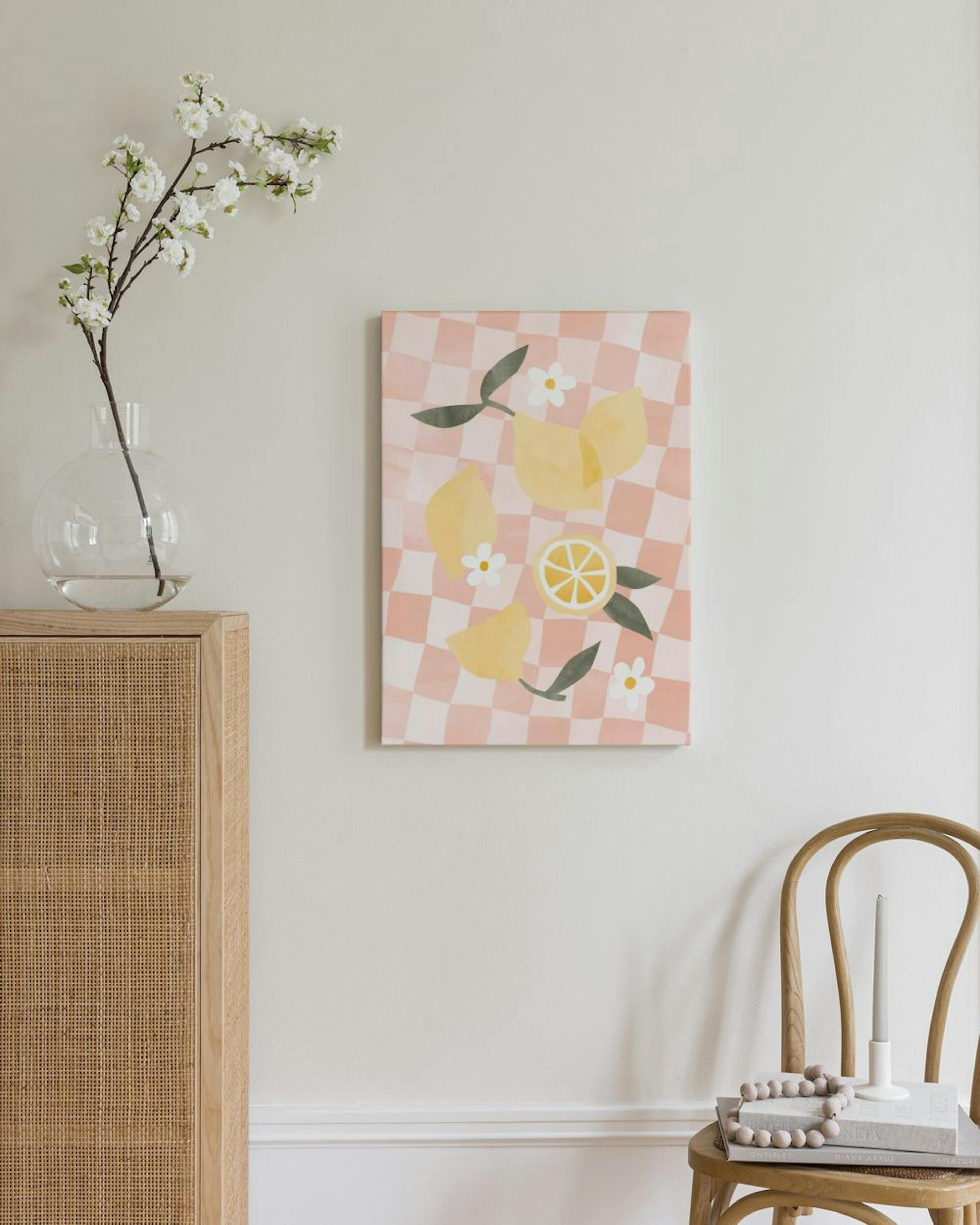 Abstract Lemon Picnic Canvas thumbnail