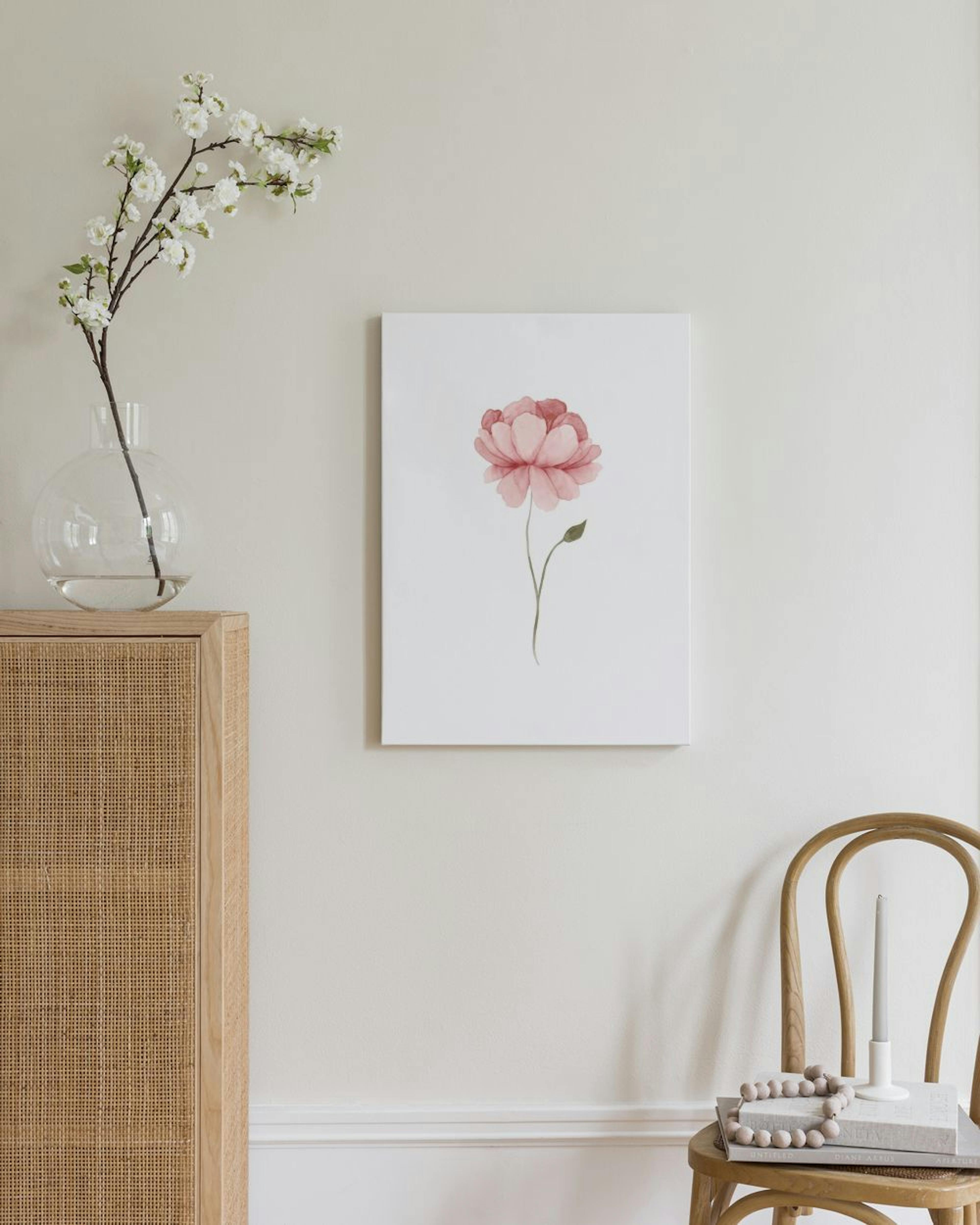 Watercolour Peony Leinwand thumbnail