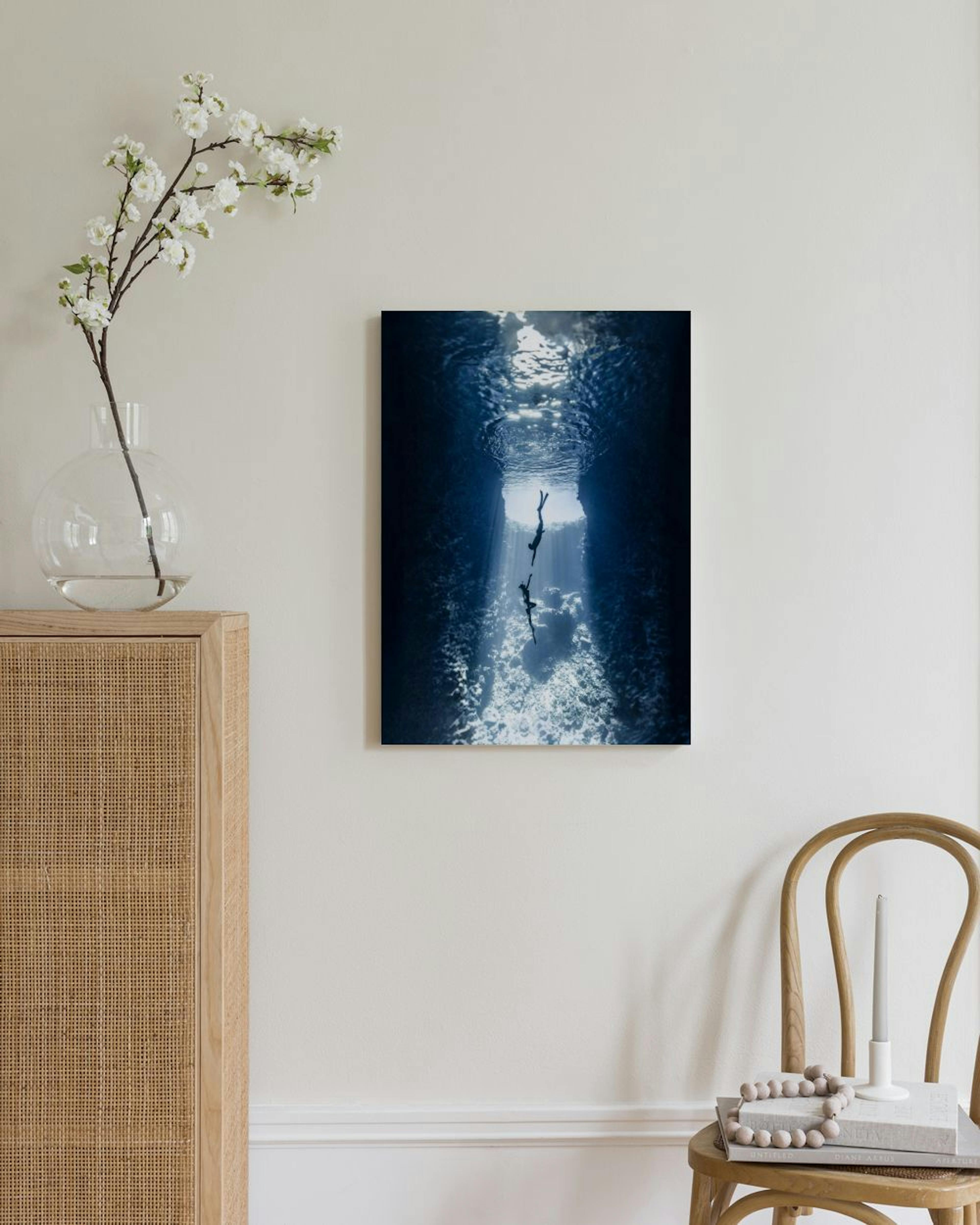 Diving Couple Leinwand thumbnail