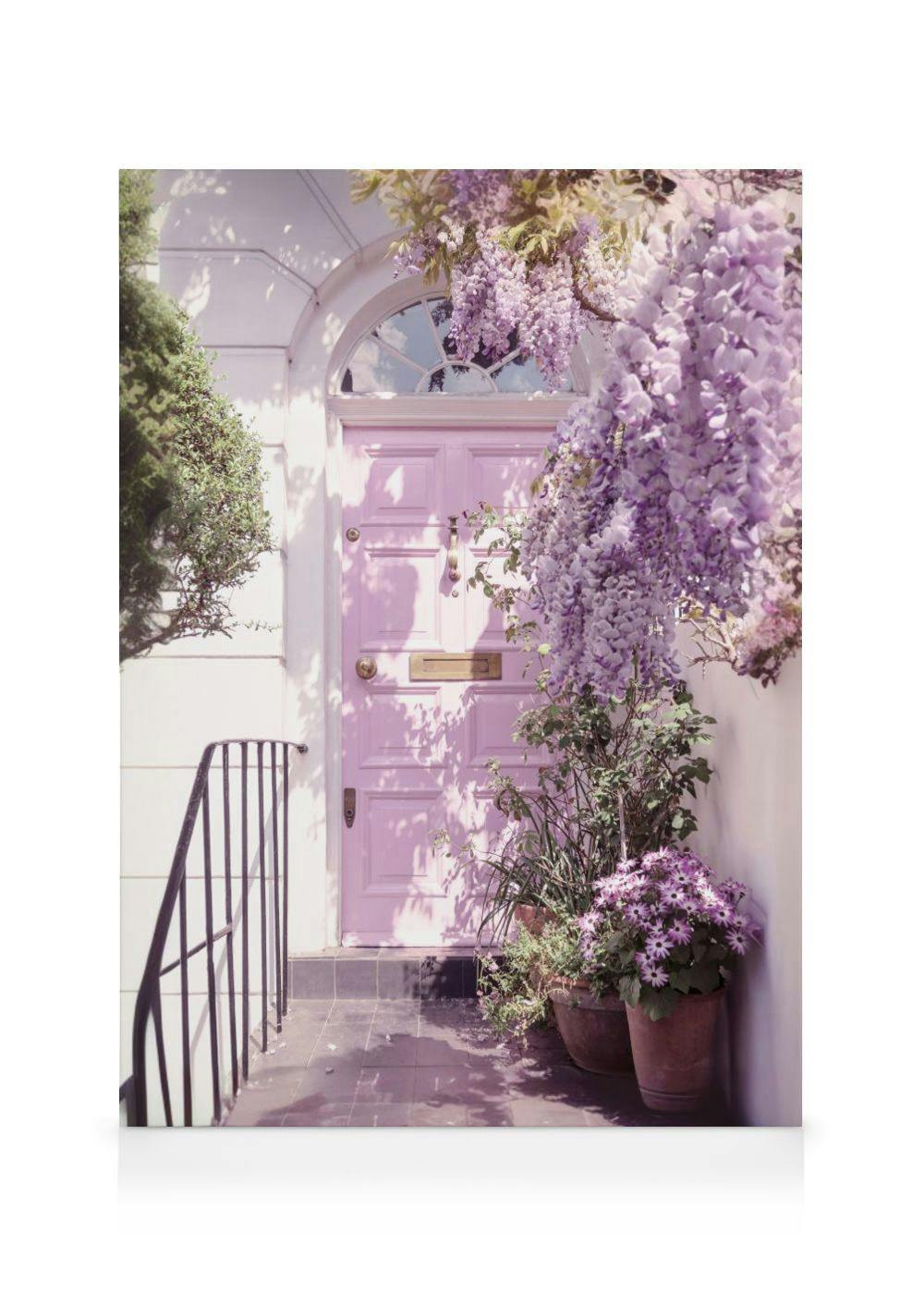 Canvastavlor - Wisteria purple door canvastavla (50 x 70 cm - Ekram) - Poster Store