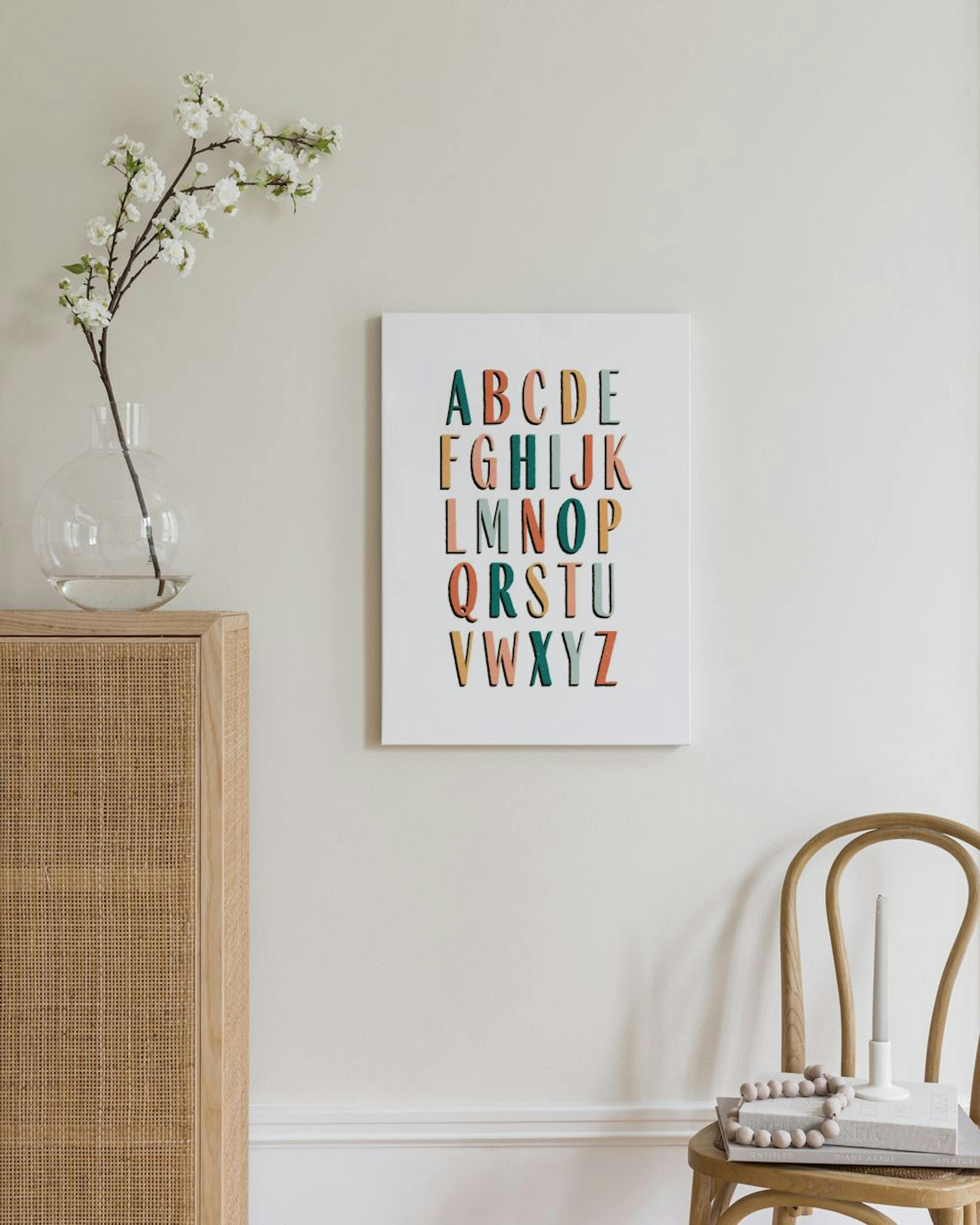 Colourful Alphabet Stampa su Tela thumbnail