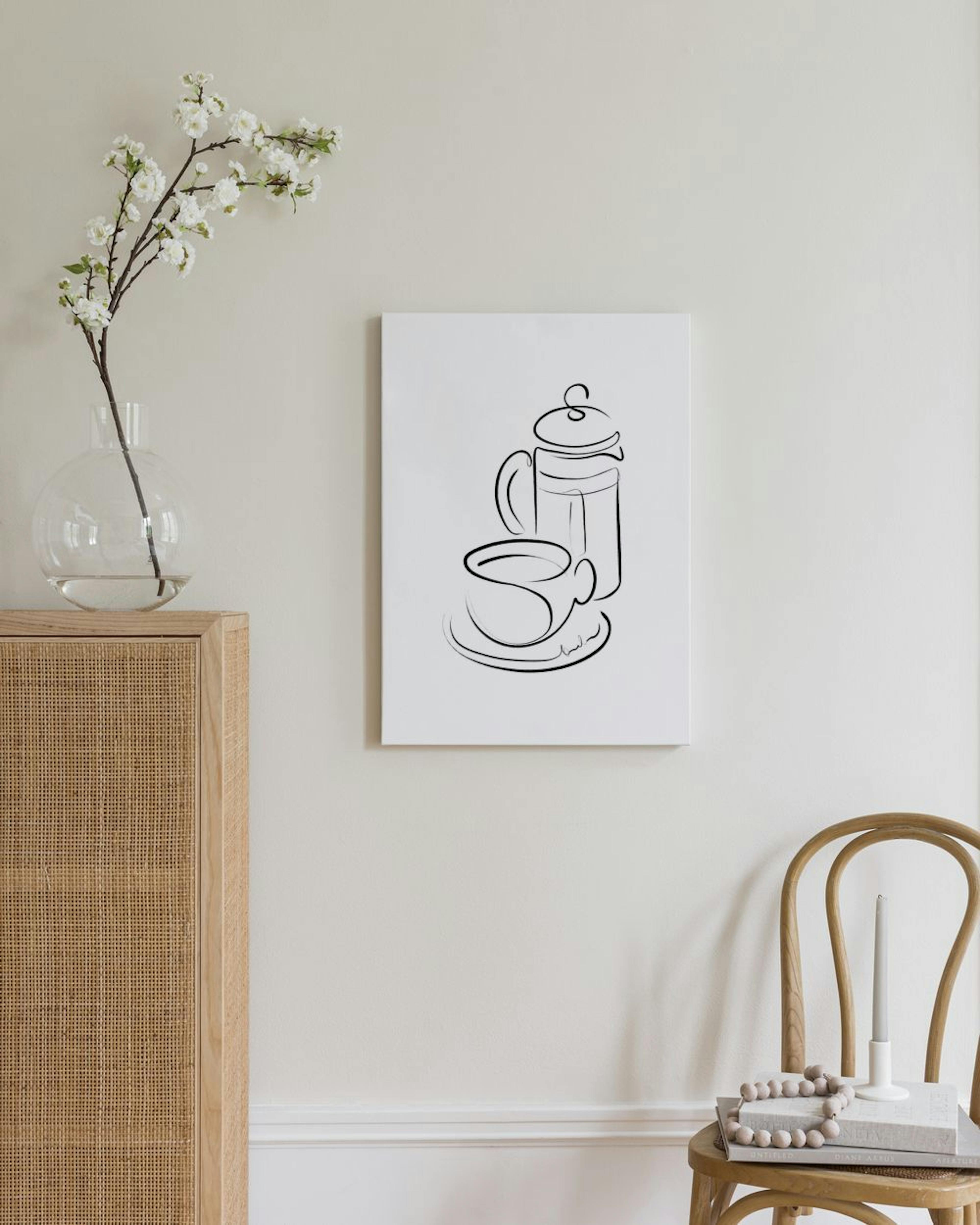 Coffee Line Art Toile thumbnail