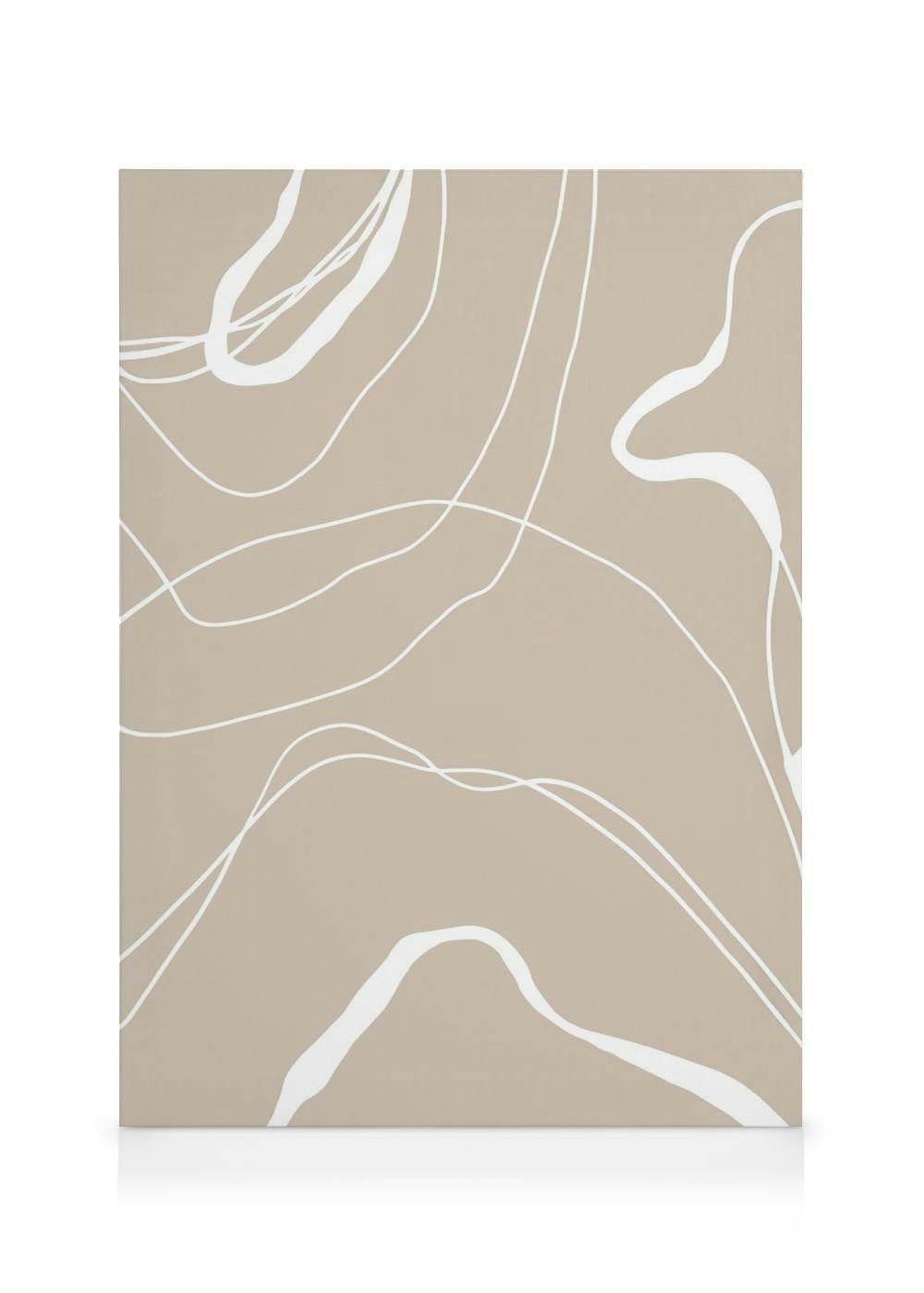 Leinwandbild White Lines (30x40 cm - Holzrahmen schwarz) - Poster Store