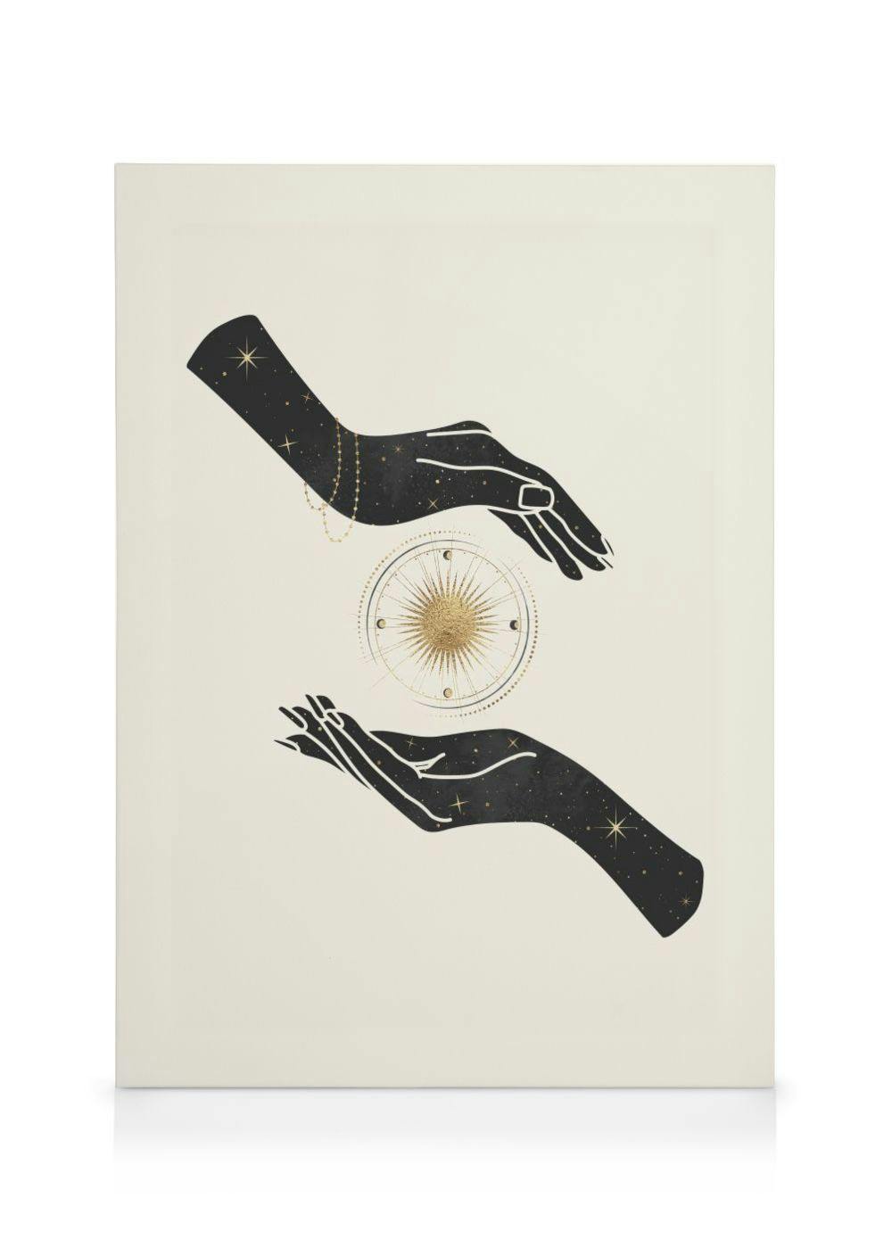 Magic Hand No2 Canvas (70x100 cm - Fotolijst Zwart) - Poster Store