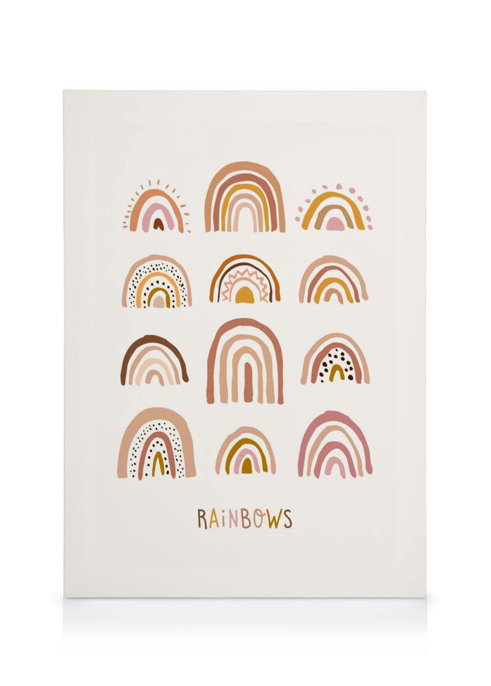 Speelse Regenbogen Canvas (70x100 cm - Fotolijst Zwart) - Poster Store
