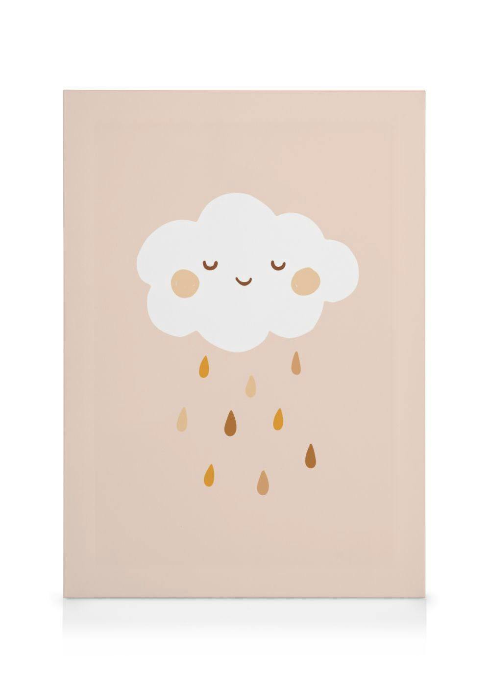 Uśmiechnięta Chmura Obraz na płótnie (30x40 cm - Ramka dębowa) - Poster Store