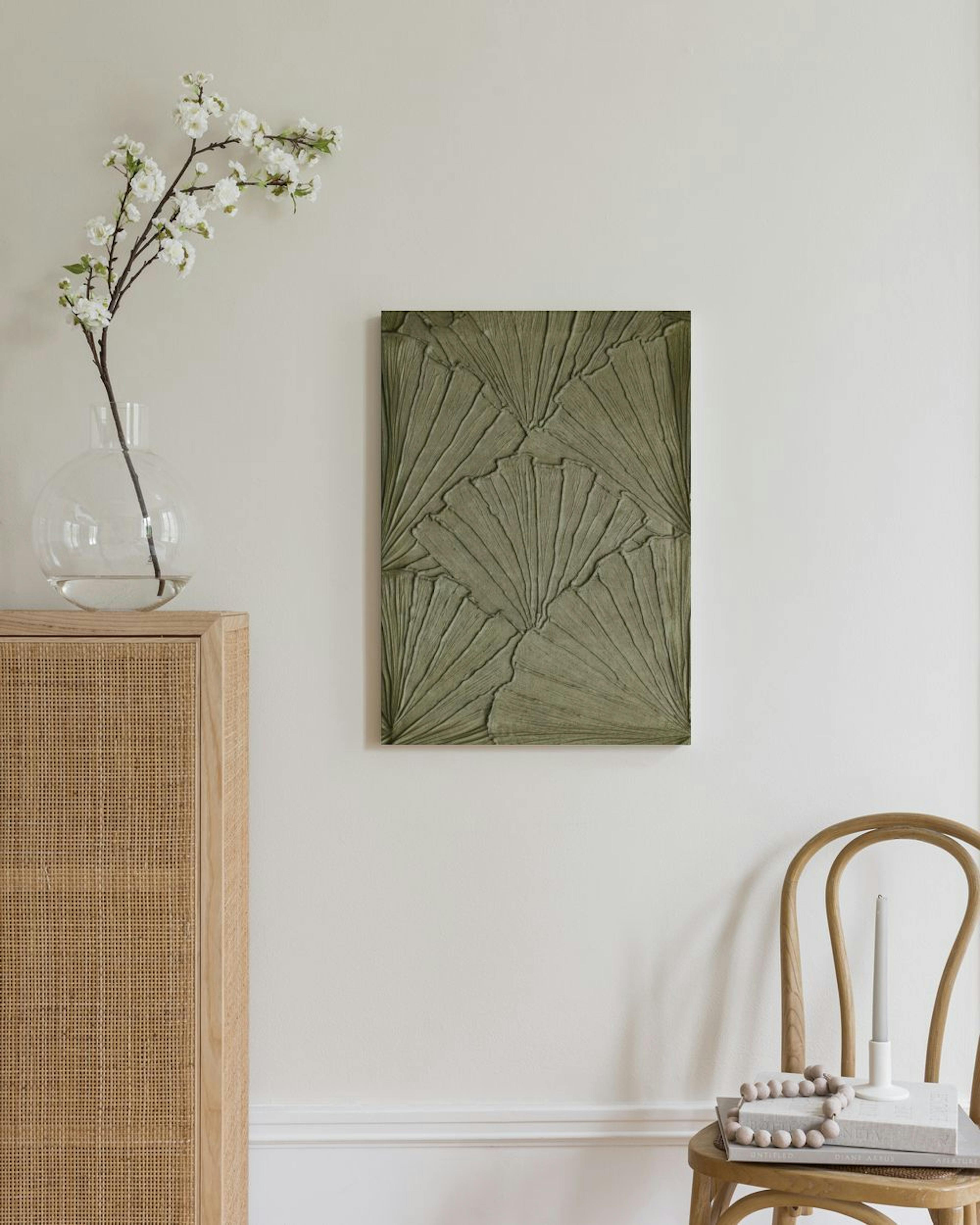 Green Botanical Texture Stampa su Tela thumbnail