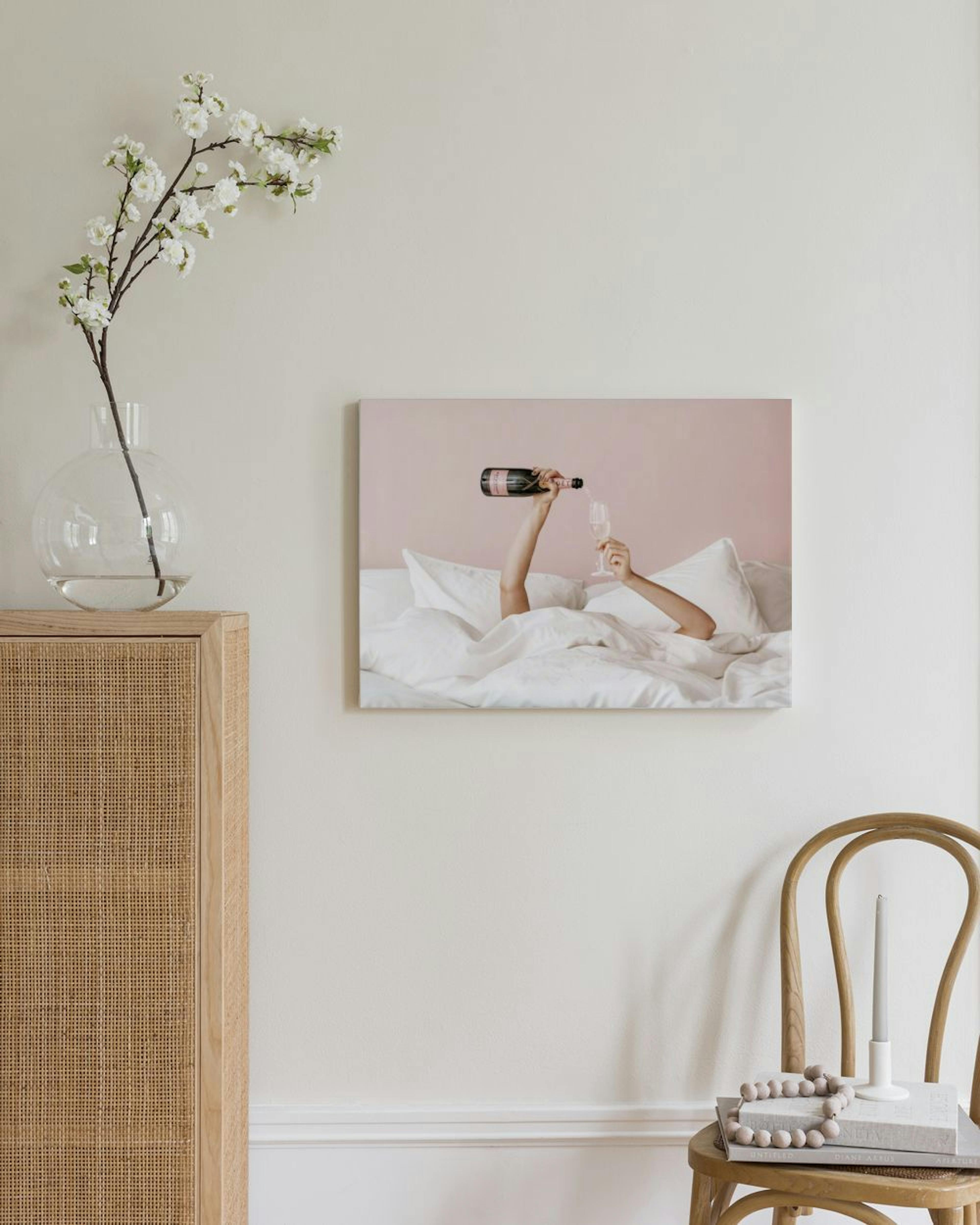 Champagne in Bed Stampa su tela thumbnail
