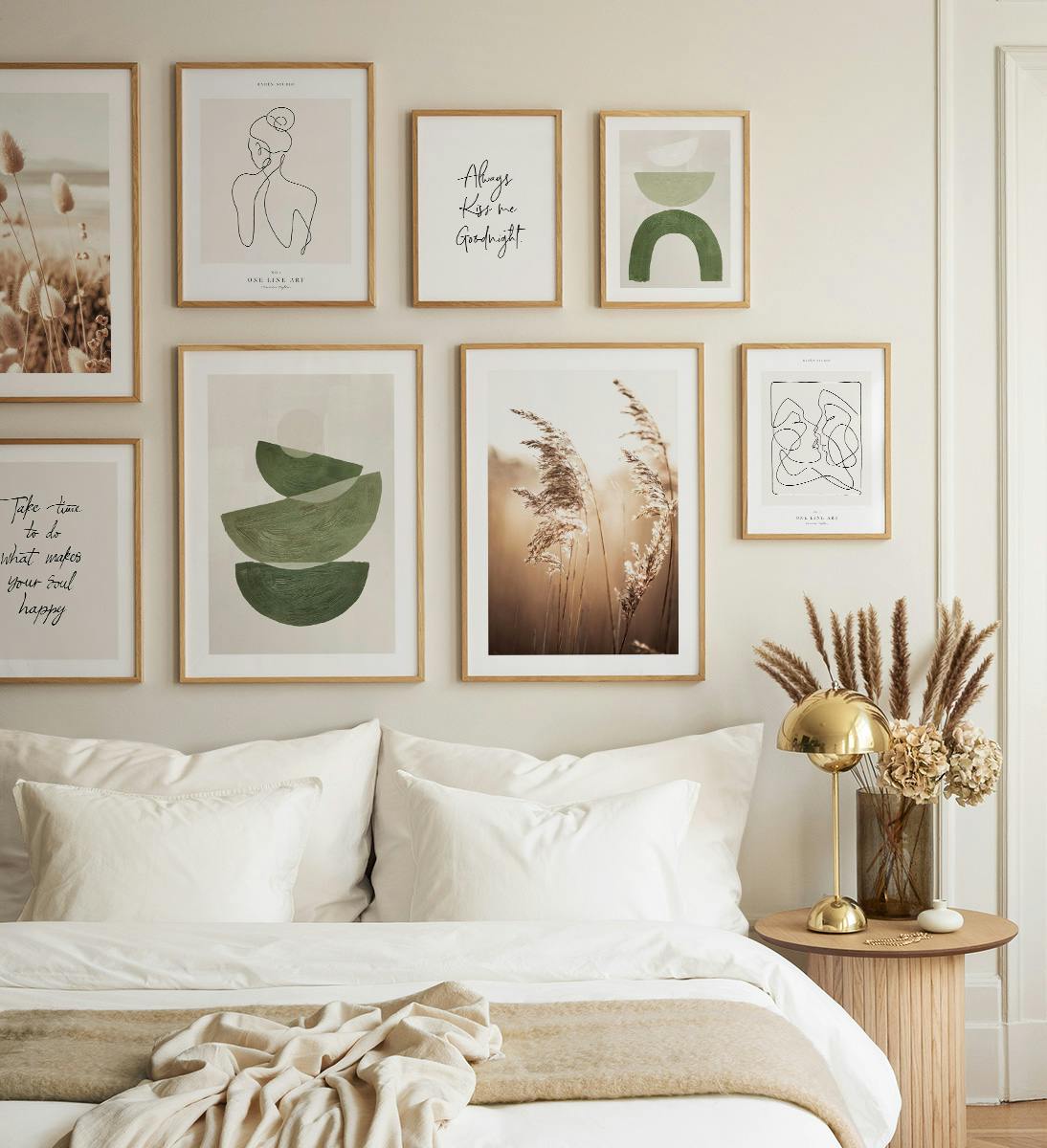 Green Shapes gallery wall (ONE SIZE) - Poster Store