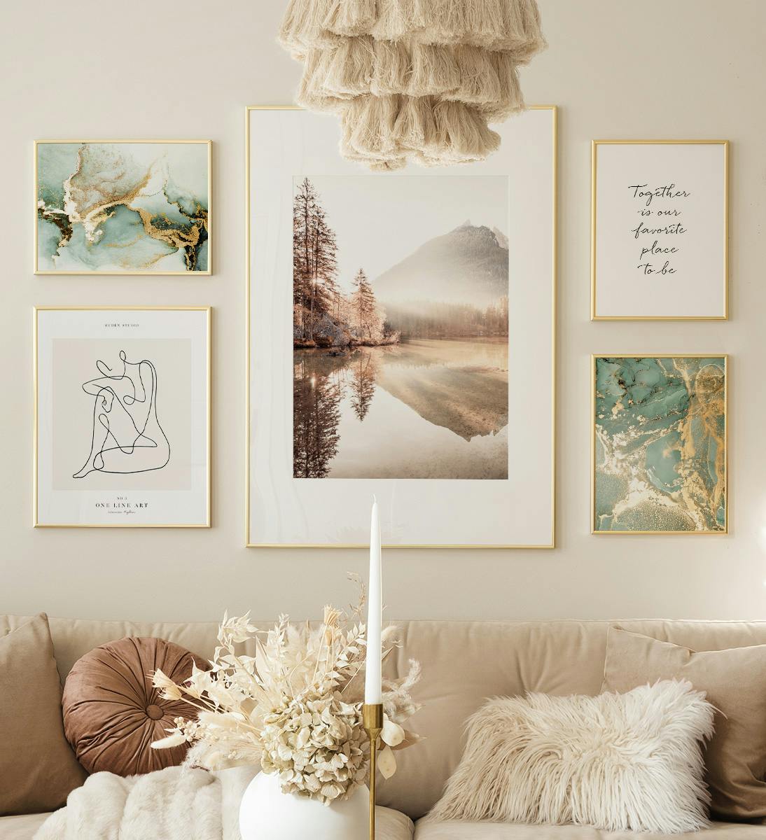 Golden Touch gallery wall (ONE SIZE) - Poster Store