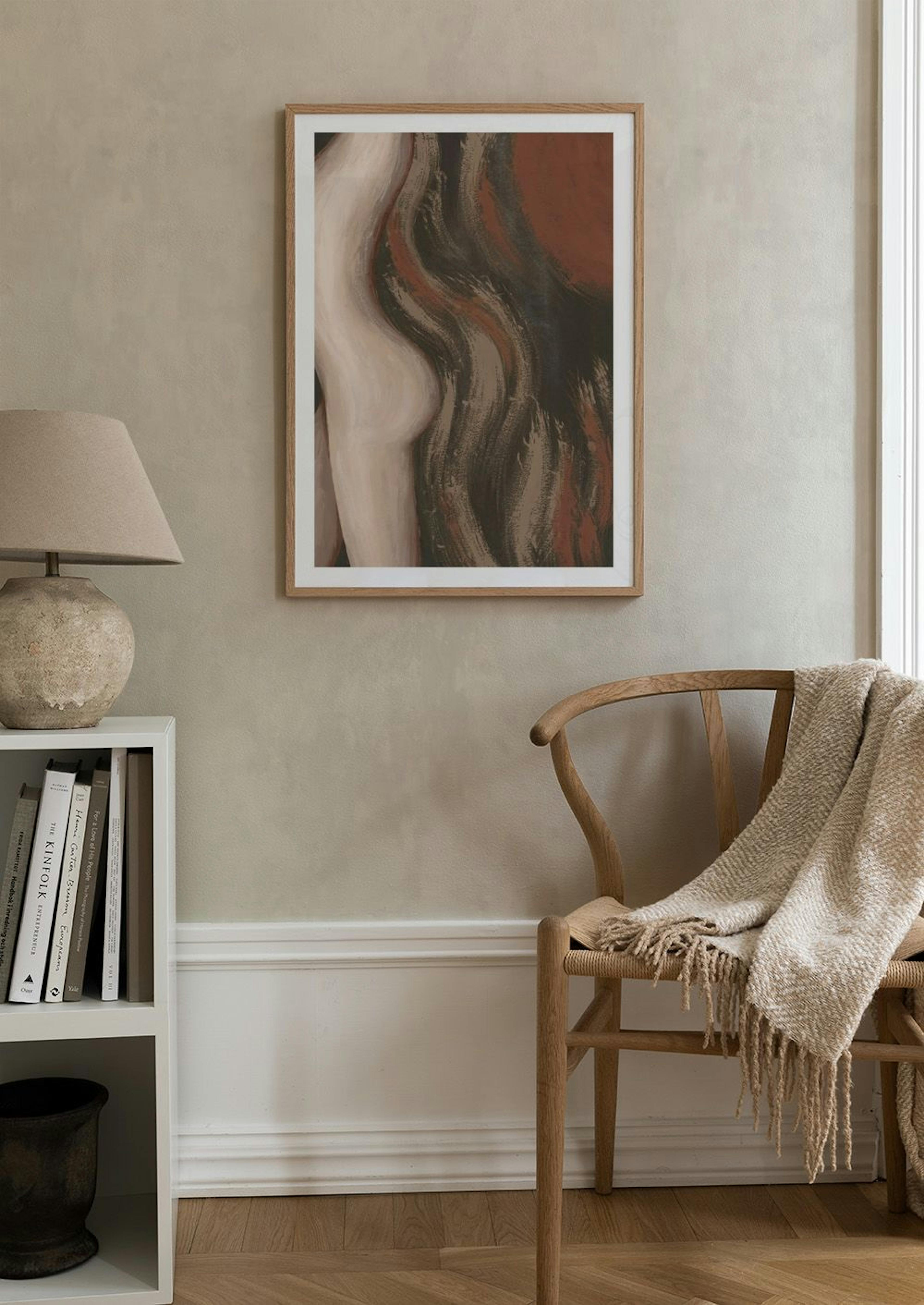 Burnt Abstract Painting Poster thumbnail