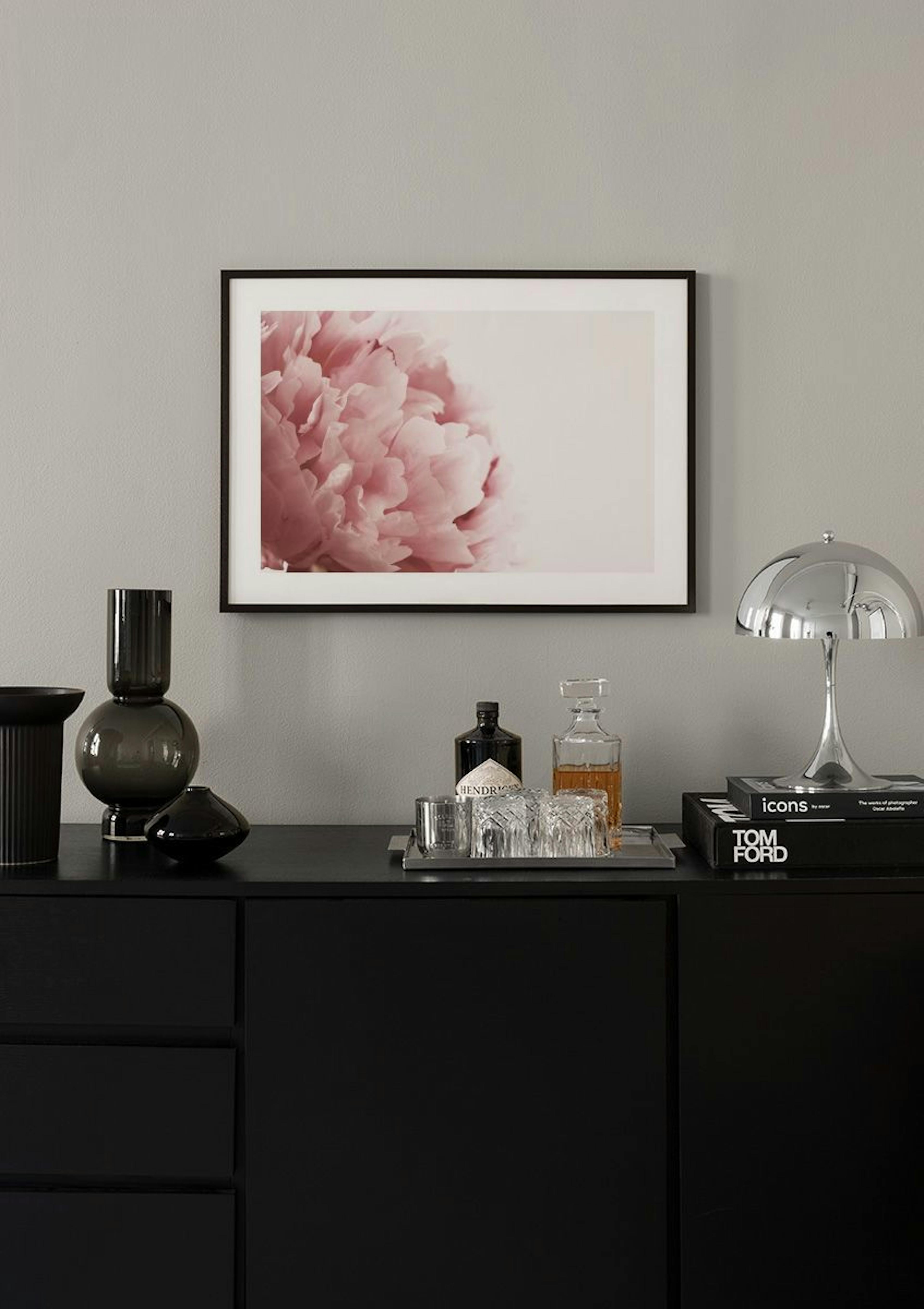 Primo Piano Peonia Rosa Poster thumbnail