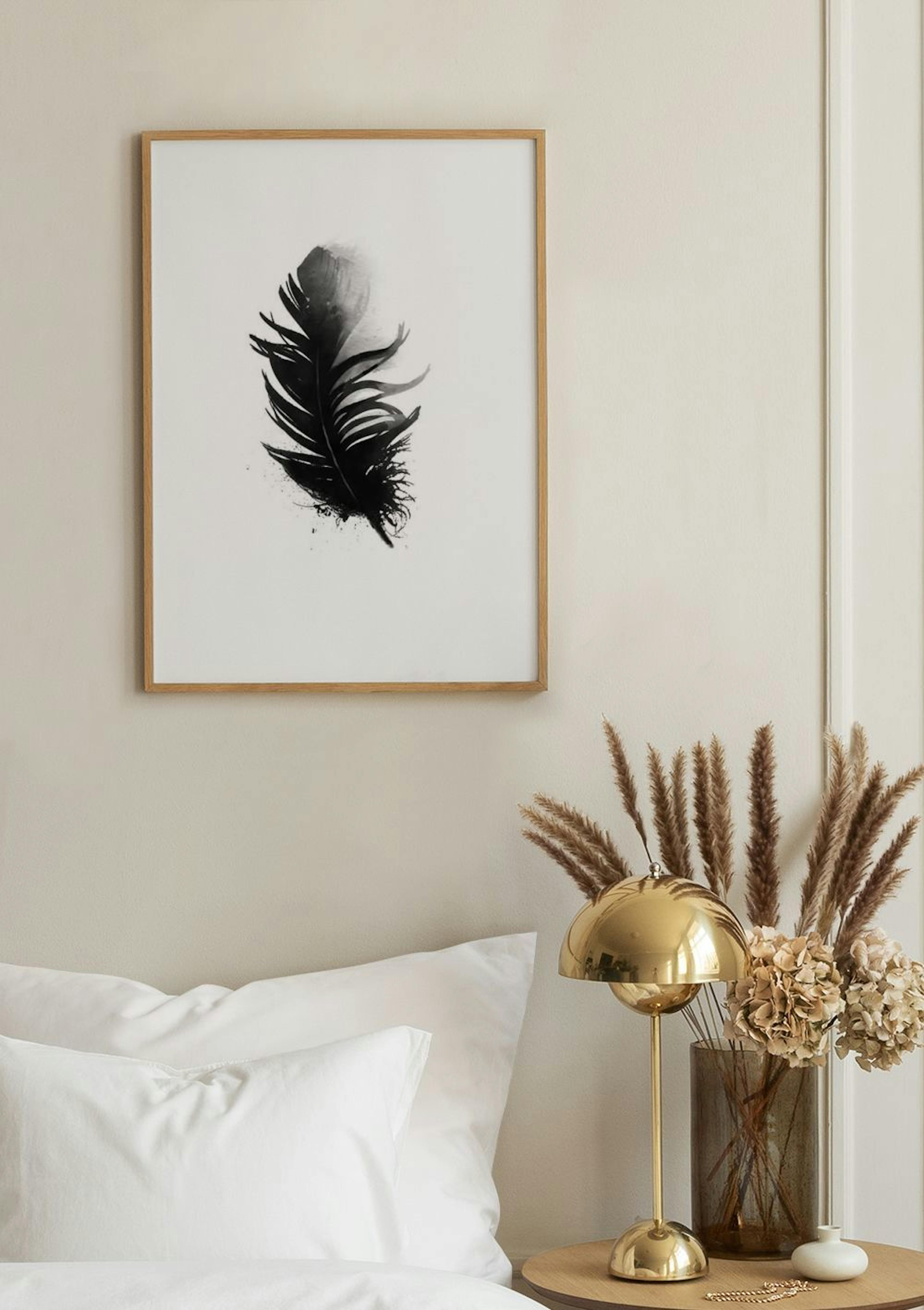 Schwarze Feder Aquarell Poster thumbnail