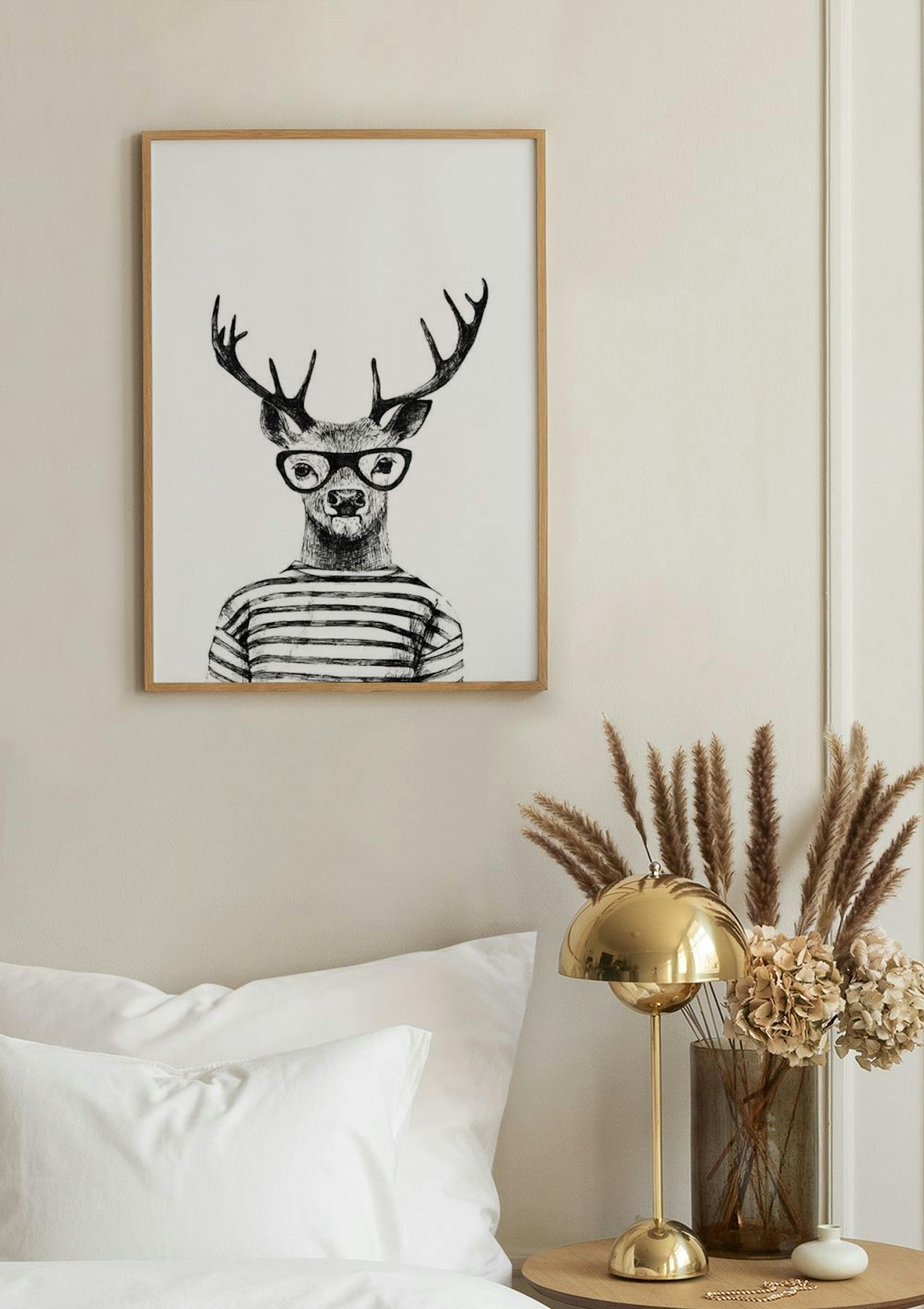 Deer With Glasses Poster thumbnail