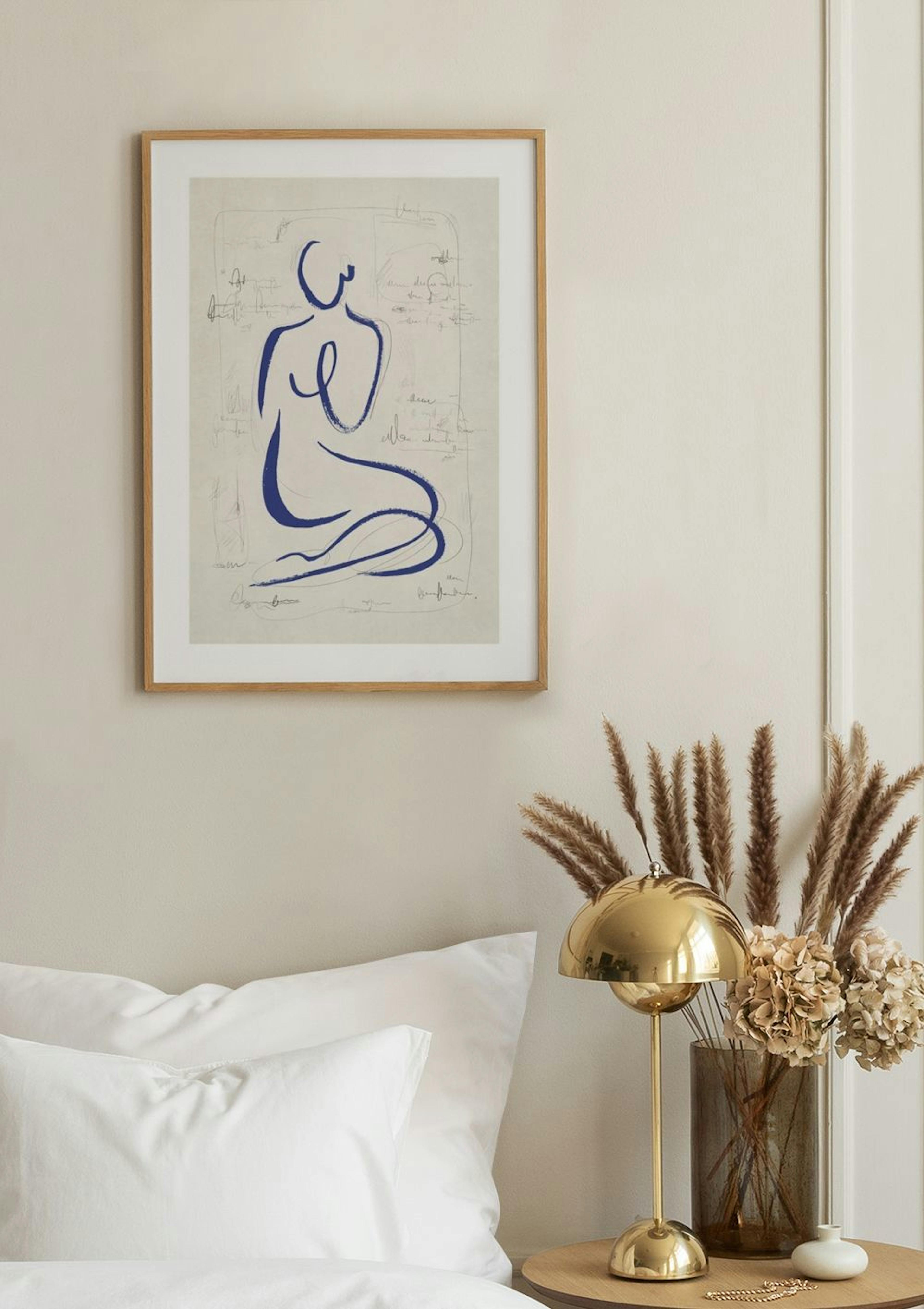 Blue Sketch No1 Poster thumbnail