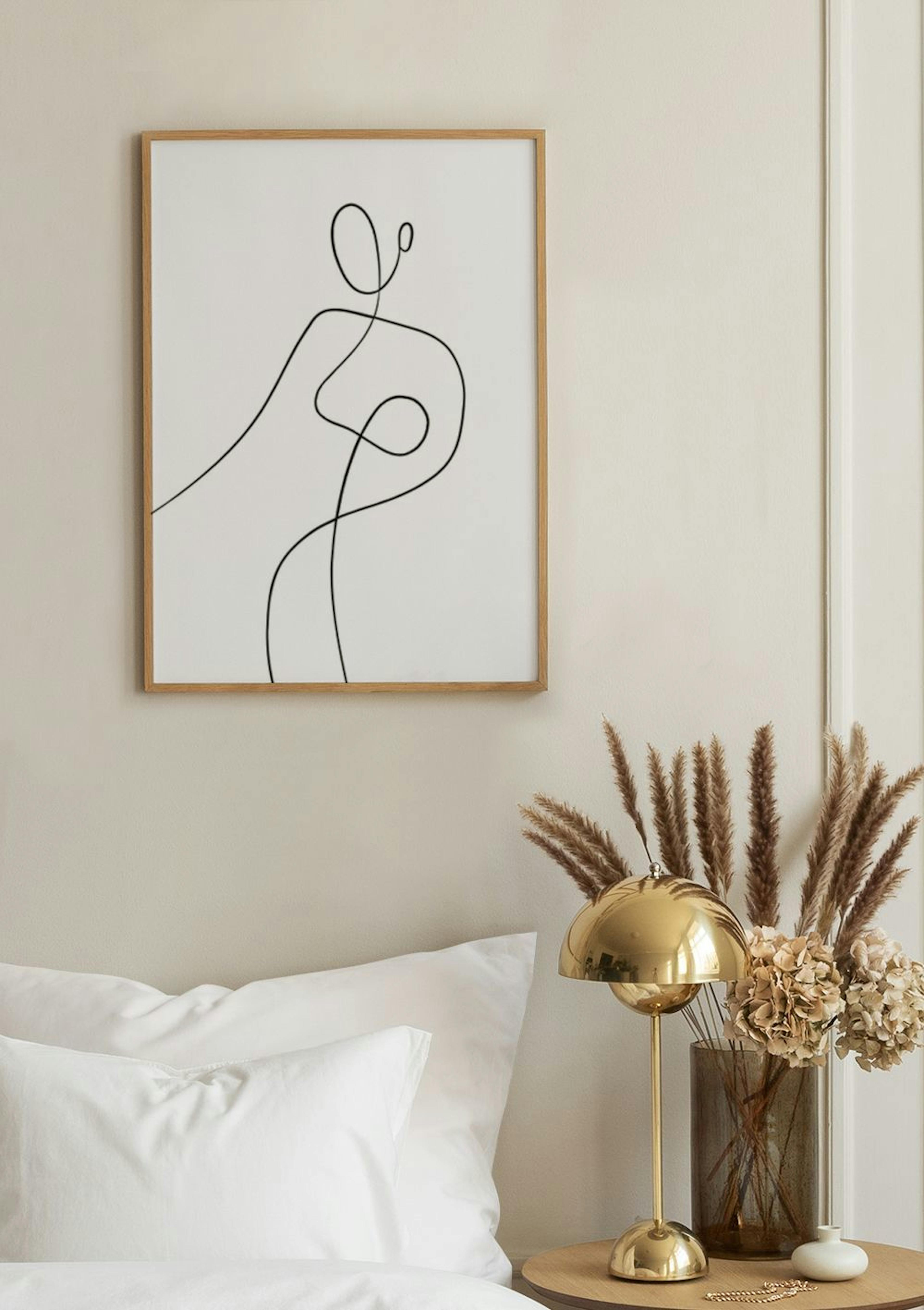Couple Art Linéaire N°2 Poster thumbnail